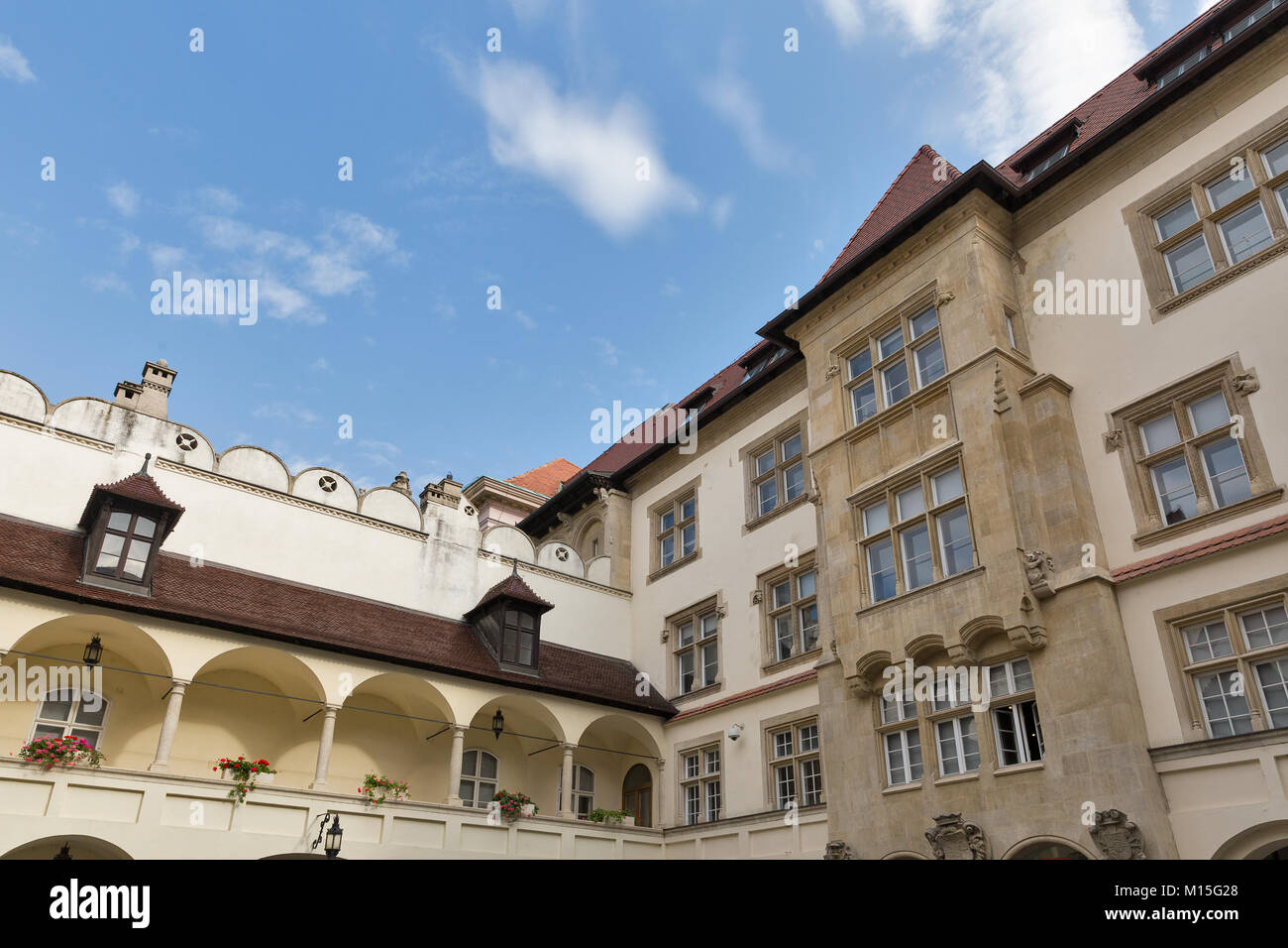 Au cour du palais Primate Primacialne namestie ( Primat square ) dans la vieille ville de Bratislava, Slovaquie. Banque D'Images