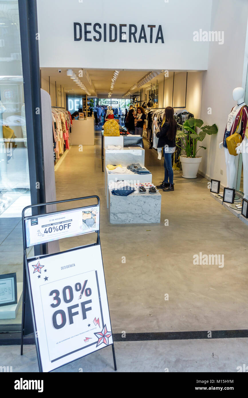 Buenos Aires Argentina,Desiderata,boutique,boutique,shopping shopper shoppers magasins marché marchés achats vente,magasin vente au détail magasins bu Banque D'Images
