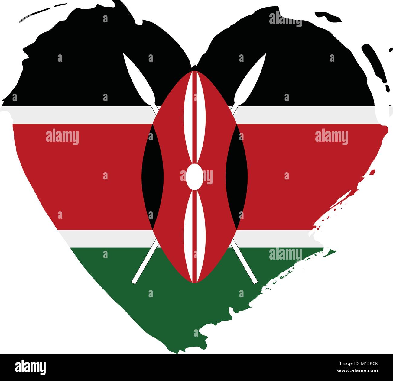 Drapeau Kenya, vector illustration Illustration de Vecteur