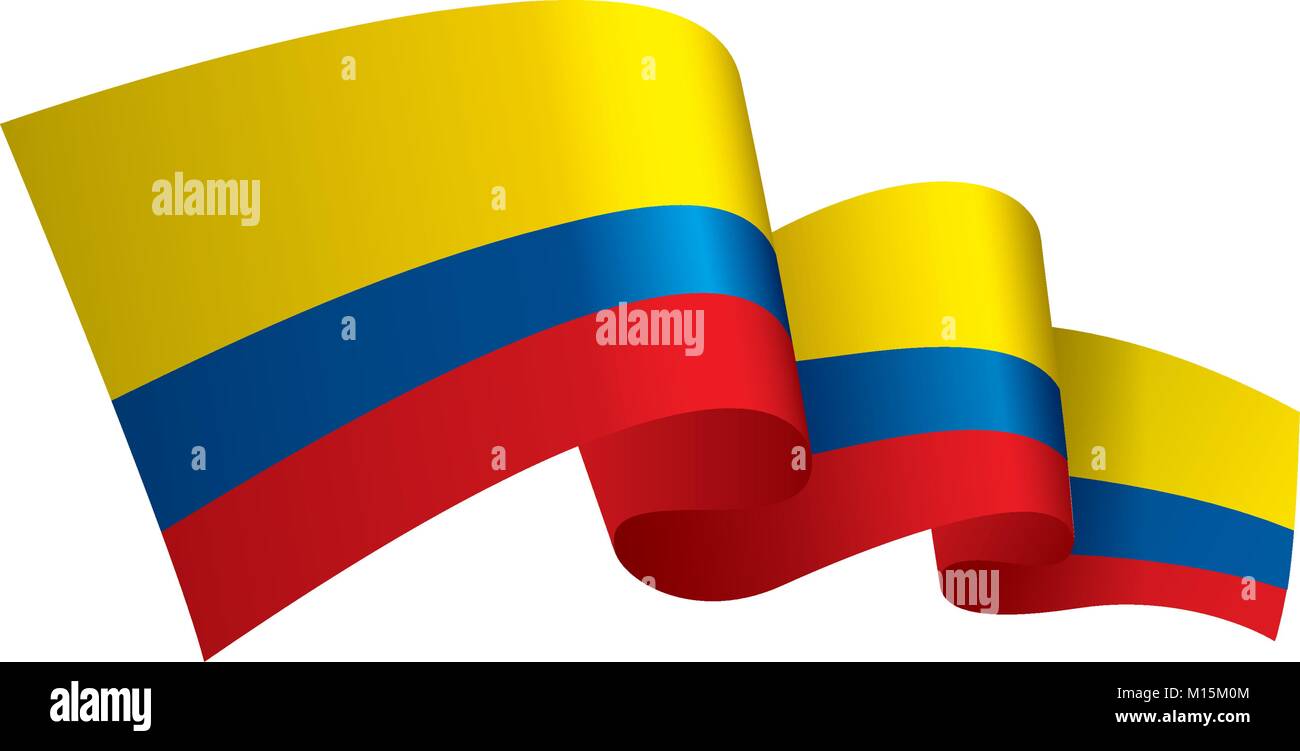 Colombie drapeau, vector illustration Illustration de Vecteur
