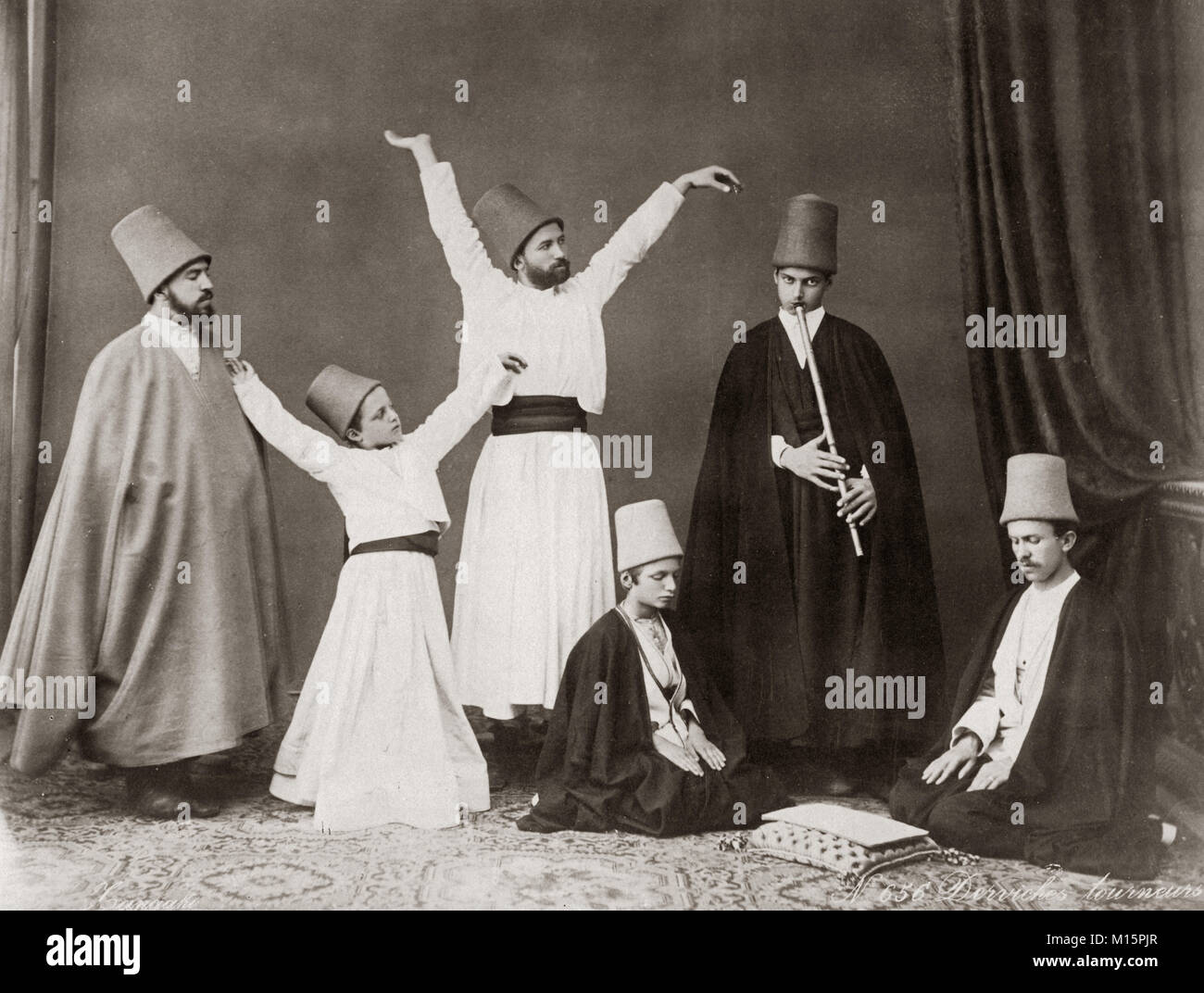 Cérémonie des derviches tourneurs "danseurs, Turquie, c.1890 Banque D'Images