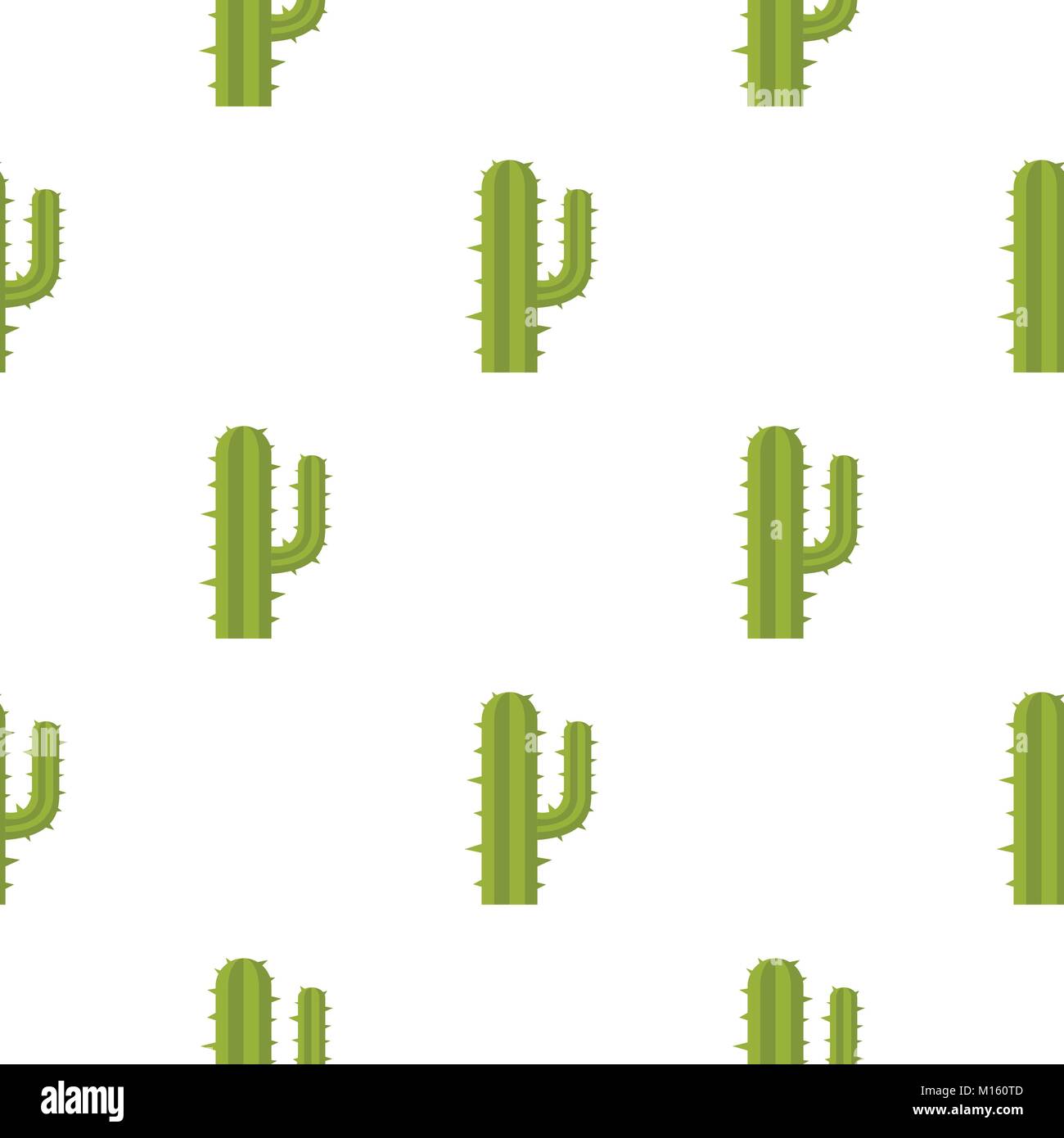 Cactus mexicain transparente motif vert Illustration de Vecteur