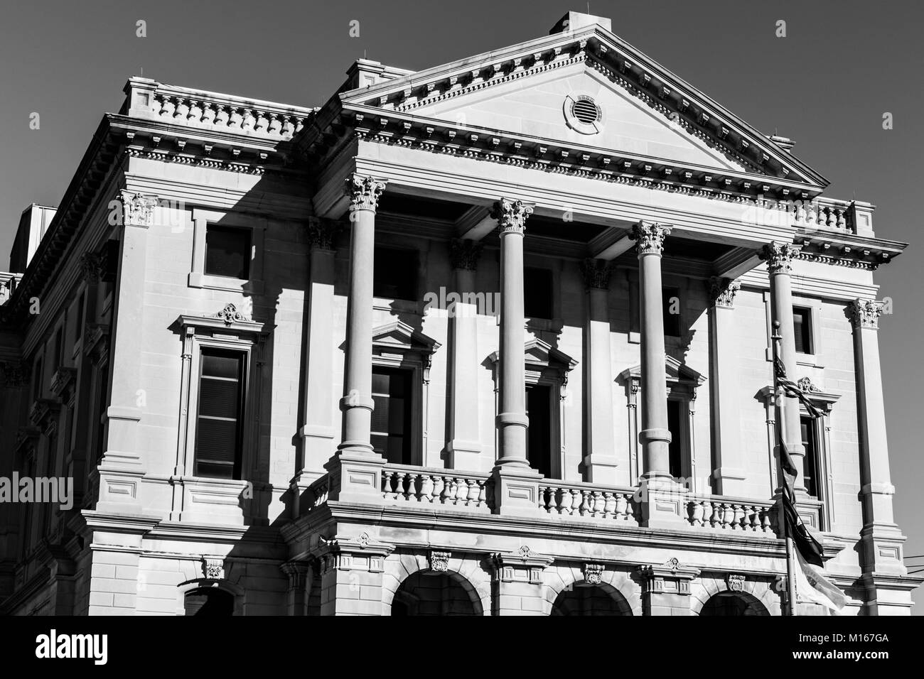 Marion - Circa Janvier 2018 : Grant County Courthouse en noir et blanc JE Banque D'Images