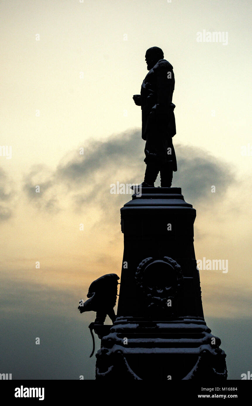 Alexandre III de Russie monument à Irkutsk, Russie Banque D'Images