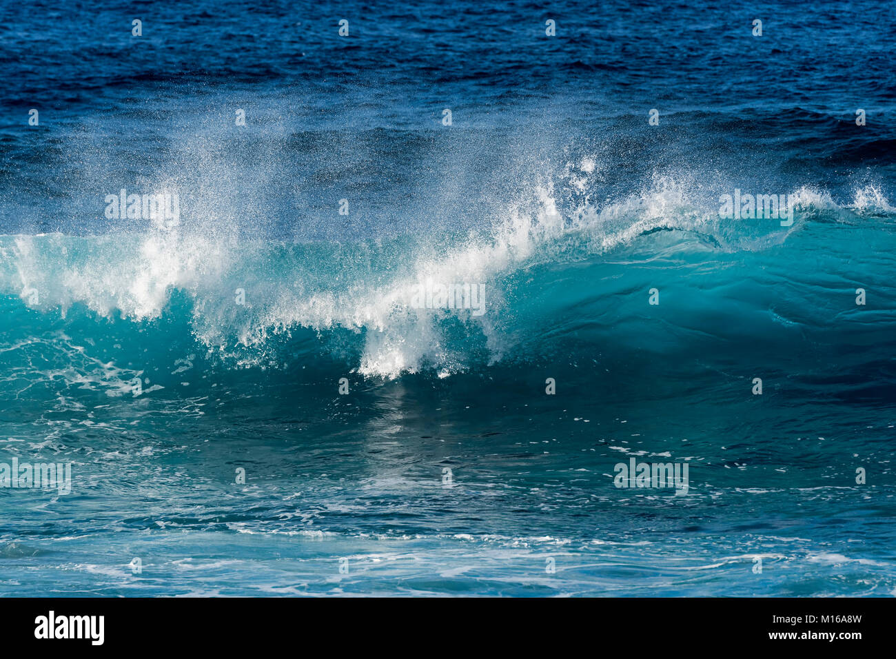Surf dans l'océan Pacifique, l'île de Pâques, Valparaiso, Chili, Polynésie, Océanie Banque D'Images