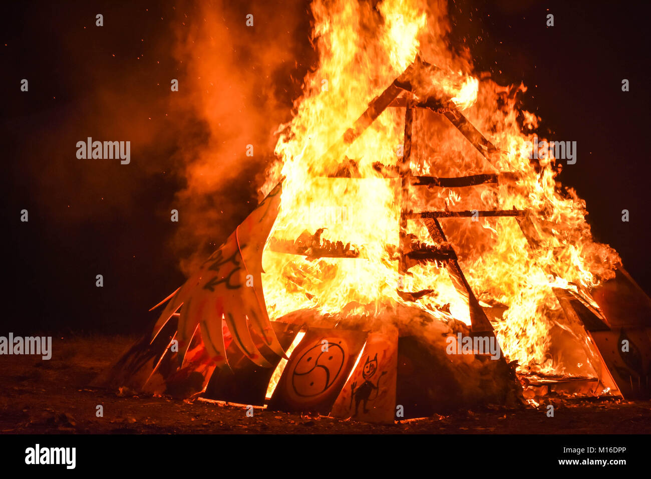 S'enflammer, brûler 2017 événement Virginai Brûleur Banque D'Images
