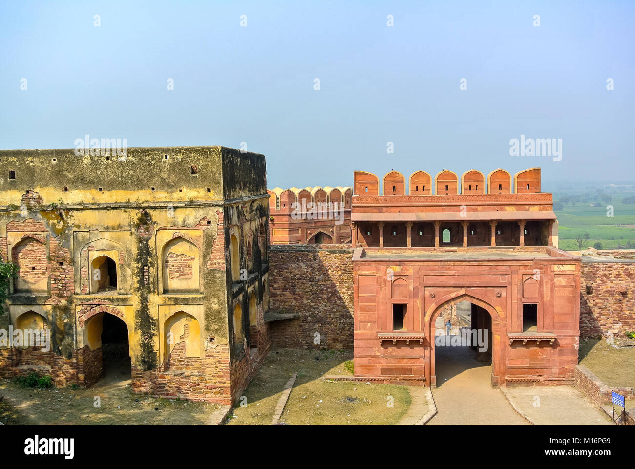 fatehpur sikri, Uttar Pradesh, Agra, Inde, 27th janvier, 2017: La Ville A faite de grès rouge qui a été fondée en 1571 par l'empereur Mughal Akbar. Banque D'Images