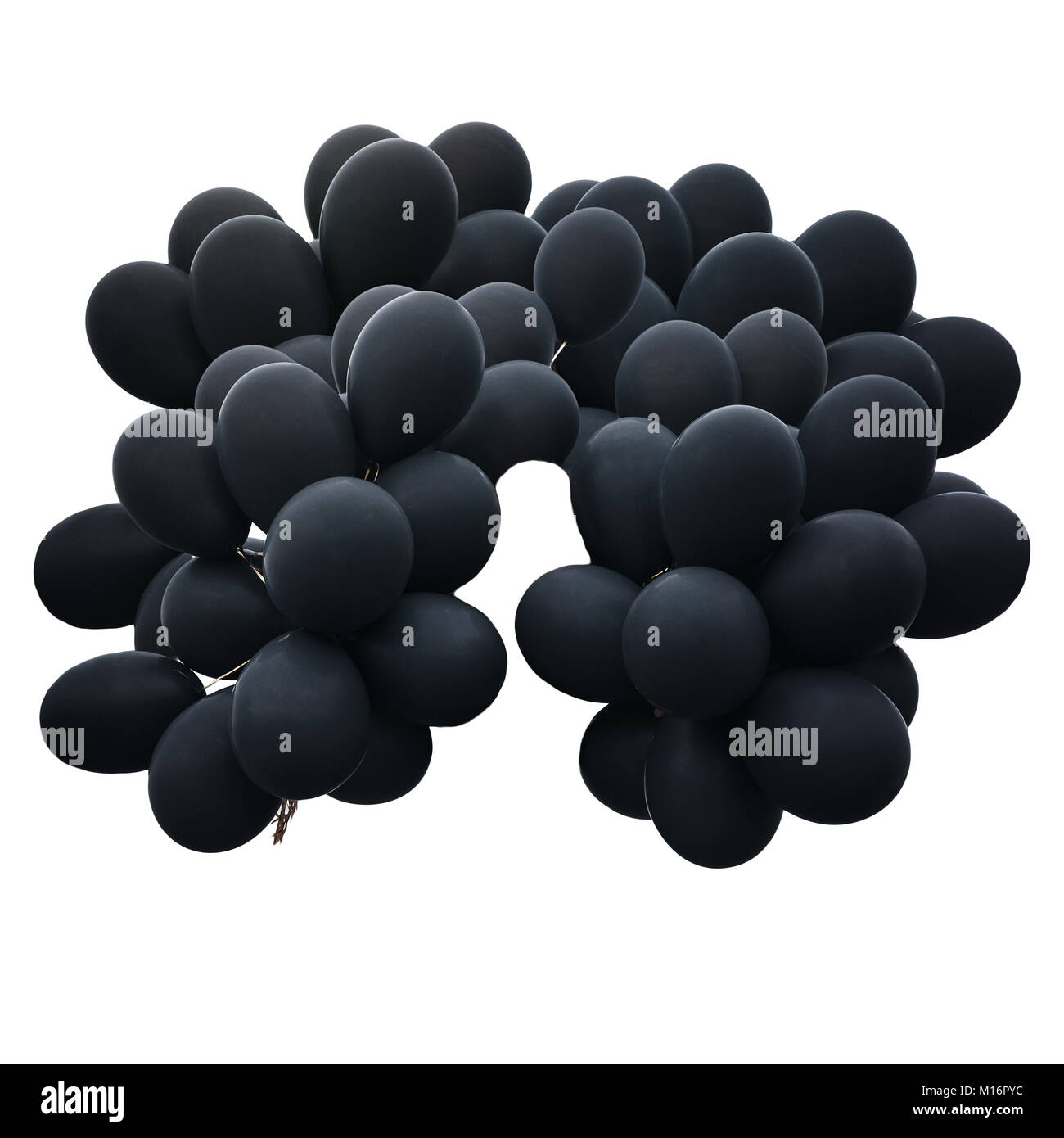 Noir de ballons isolated on white Banque D'Images