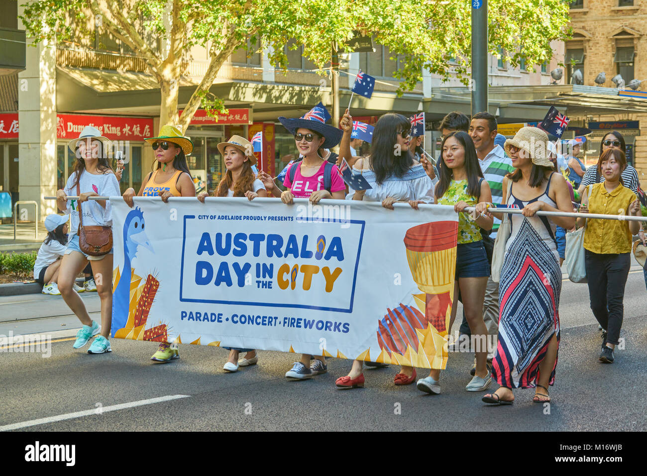 Adélaïde, Australie. 26 janvier, 2018. L'Australie Jour en Ville Adelaide, Australie du Sud, Australie Crédit : Alexander Kondakov/Alamy Live News Banque D'Images