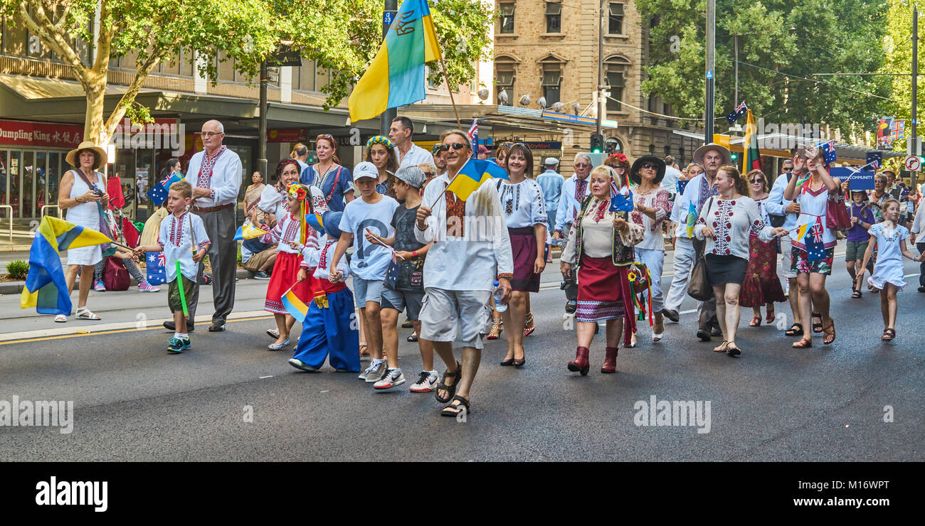 Adélaïde, Australie. 26 janvier, 2018. L'Australie Jour en Ville Adelaide, Australie du Sud, Australie Crédit : Alexander Kondakov/Alamy Live News Banque D'Images