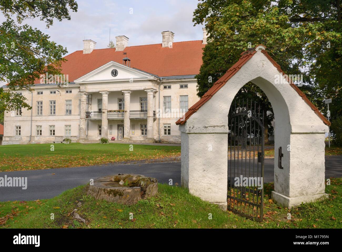 Lihula Manor House et musée de Lihula, Estonie, septembre 2017. Banque D'Images