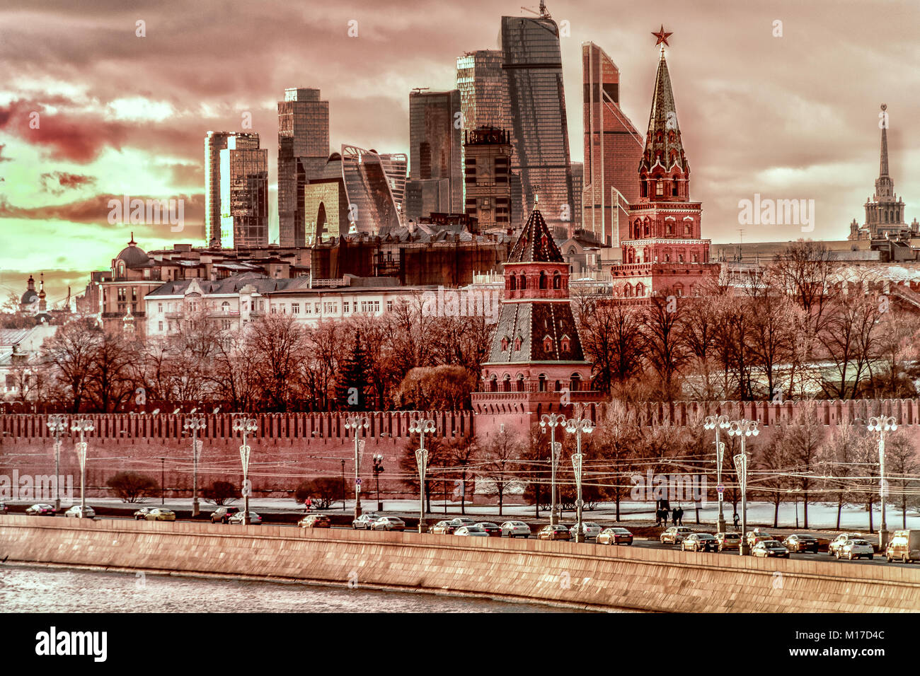 Moscou en noir et blanc Banque D'Images