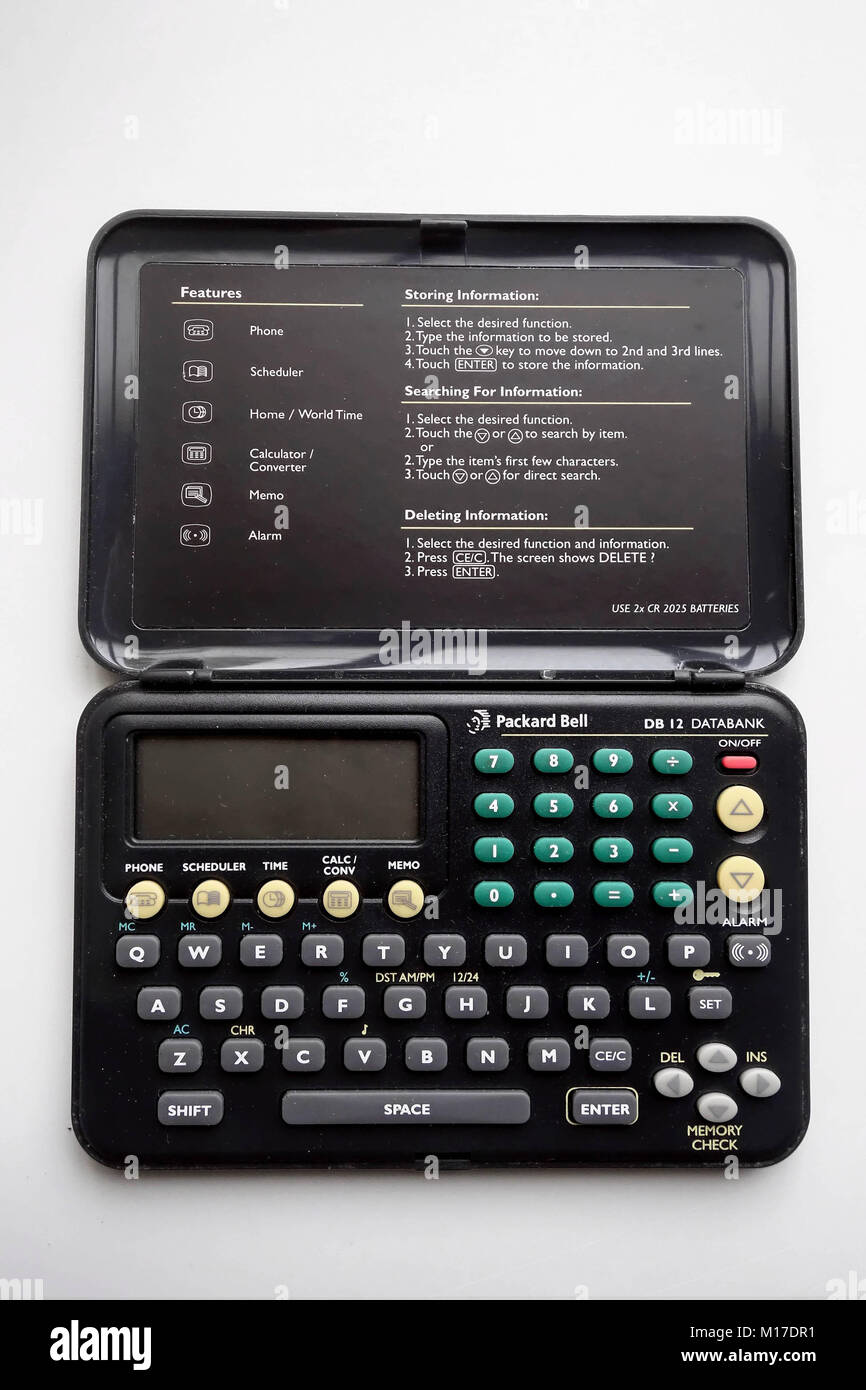 Une Packard Bell DB12 PDA - personal digital assistant Banque D'Images