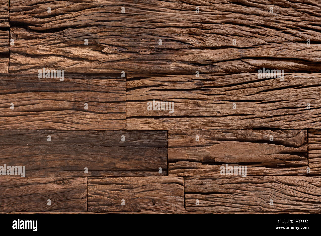 Photo en gros plan de table en bois fond brun Banque D'Images