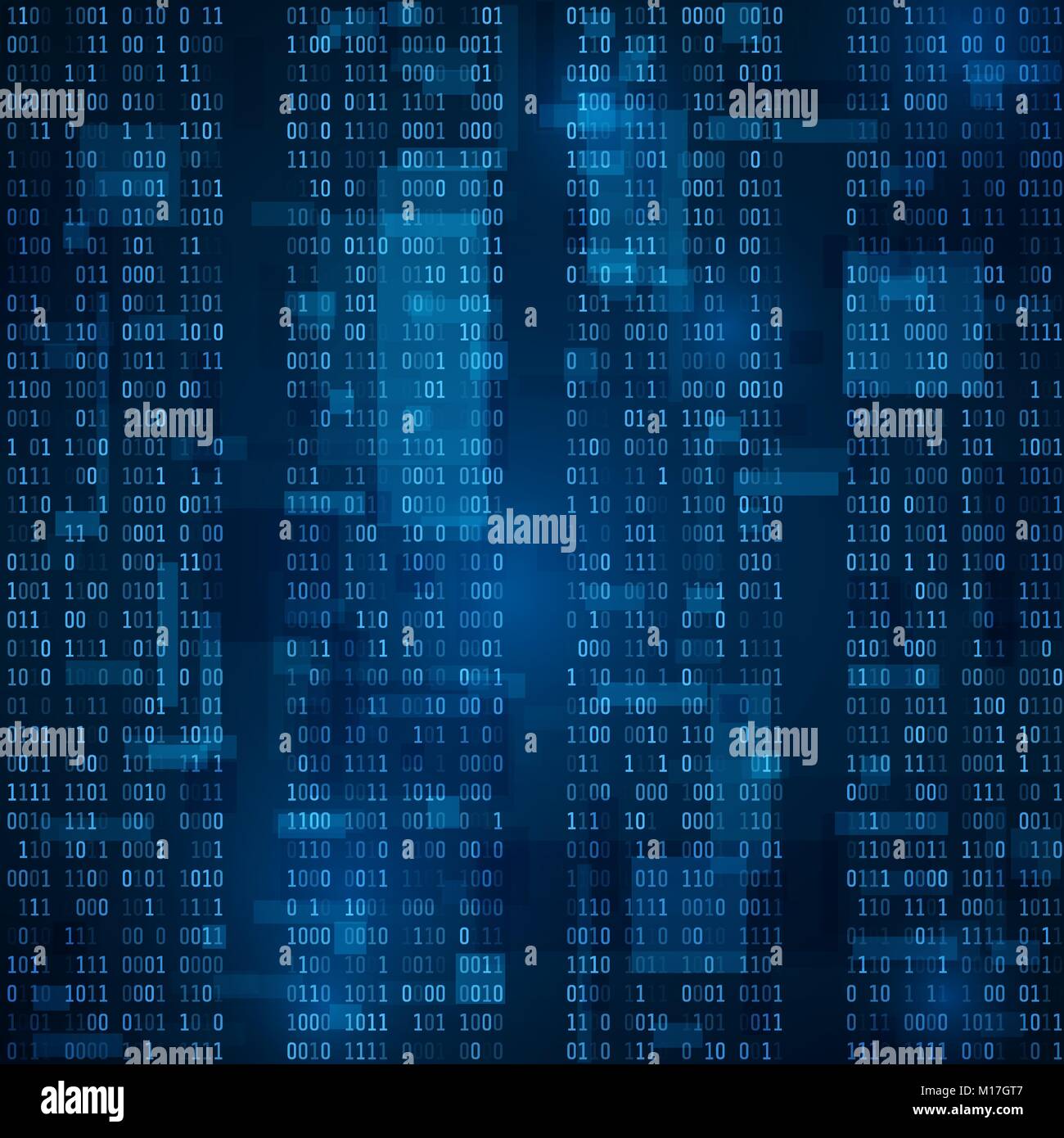 Blue binary code informatique. Les nombres binaires aléatoires. vector illustration d'arrière-plan Illustration de Vecteur