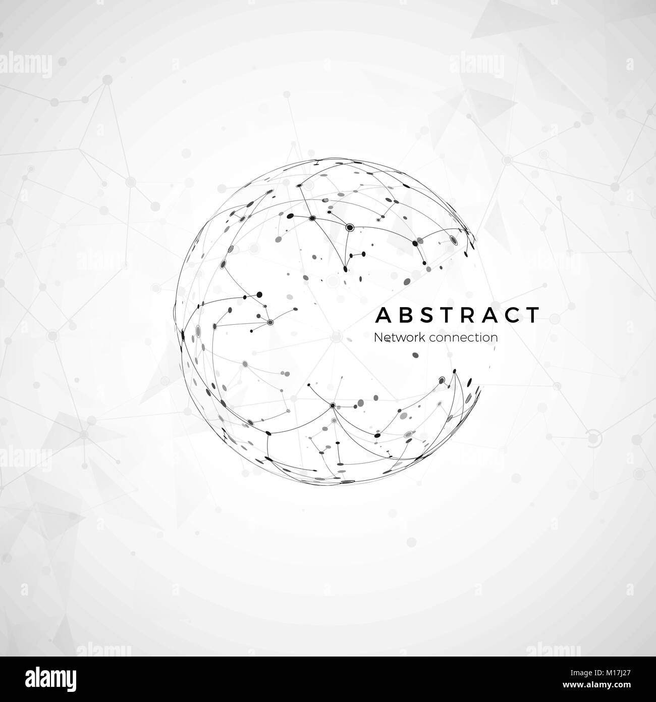 Résumé global web. Noeud et la communication. Digital net Globe la modélisation. La structure informatique. Vector illustration Illustration de Vecteur