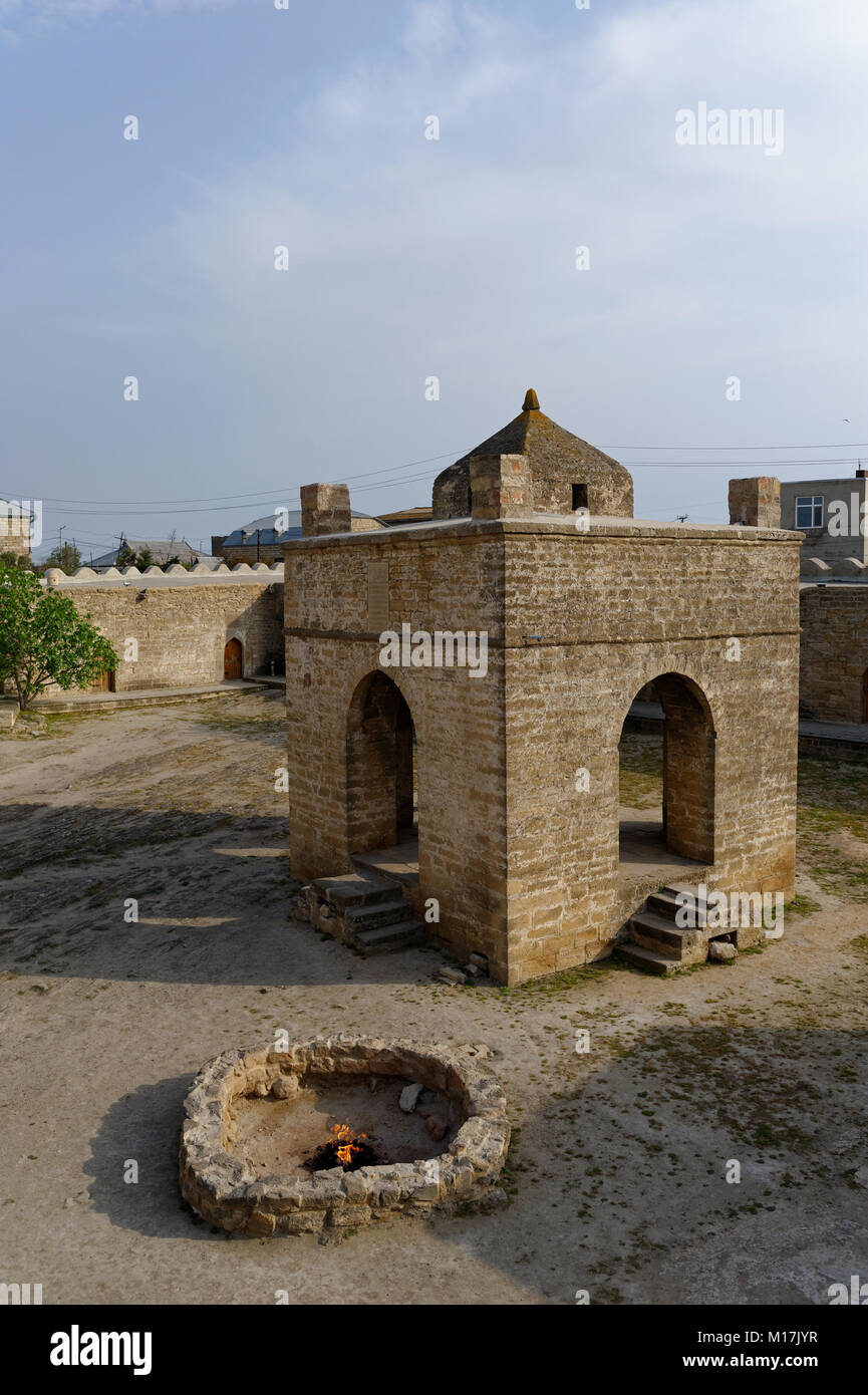 L'Ateshgah ou temple du feu à Surakhani, Baku, Azerbaïdjan. Site du patrimoine mondial de l'UNESCO Banque D'Images