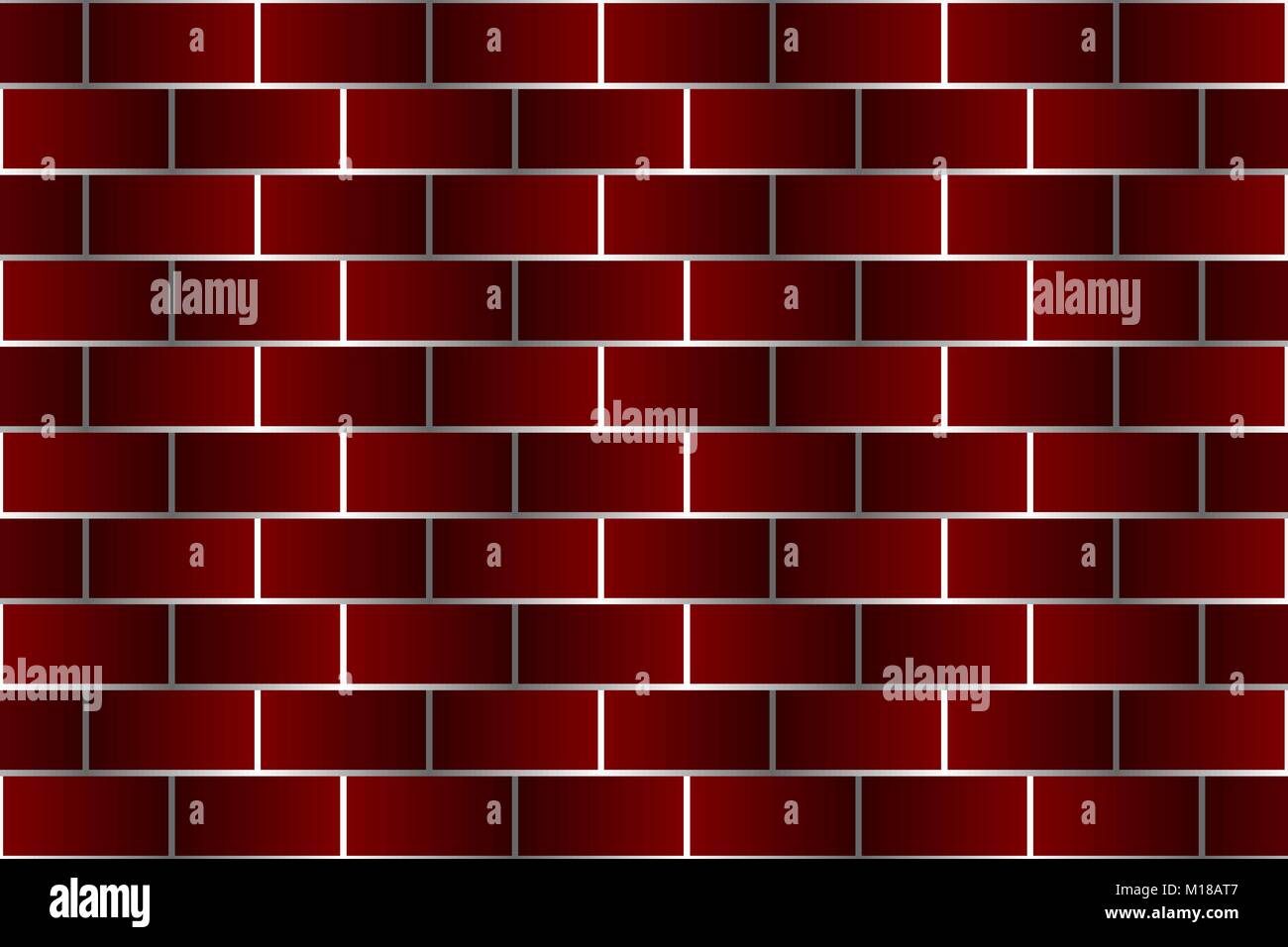Des briques rouges - vector pattern, mur - Fond rouge foncé, Illustration de Vecteur