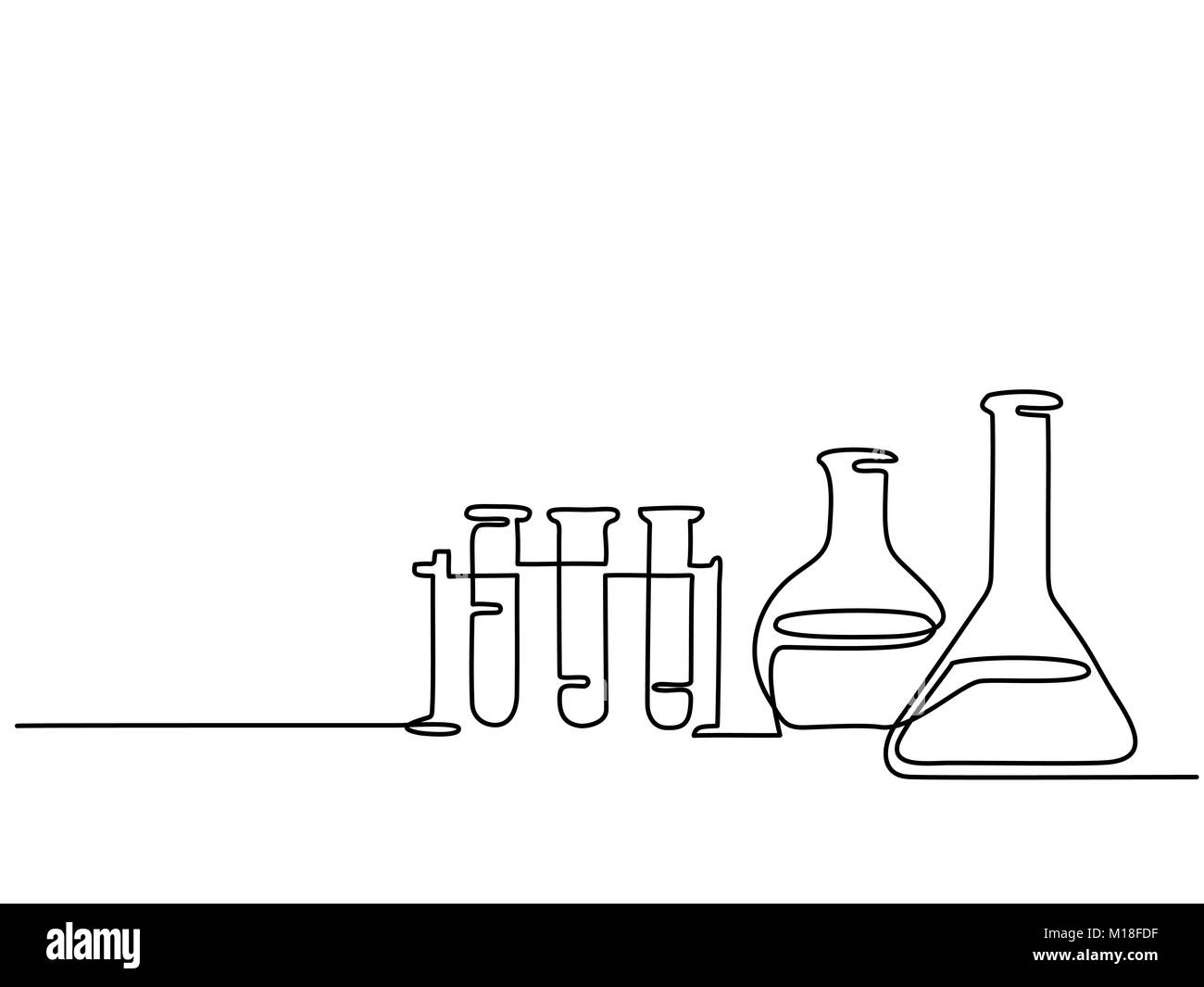 Laboratoire chimique cornues Illustration de Vecteur