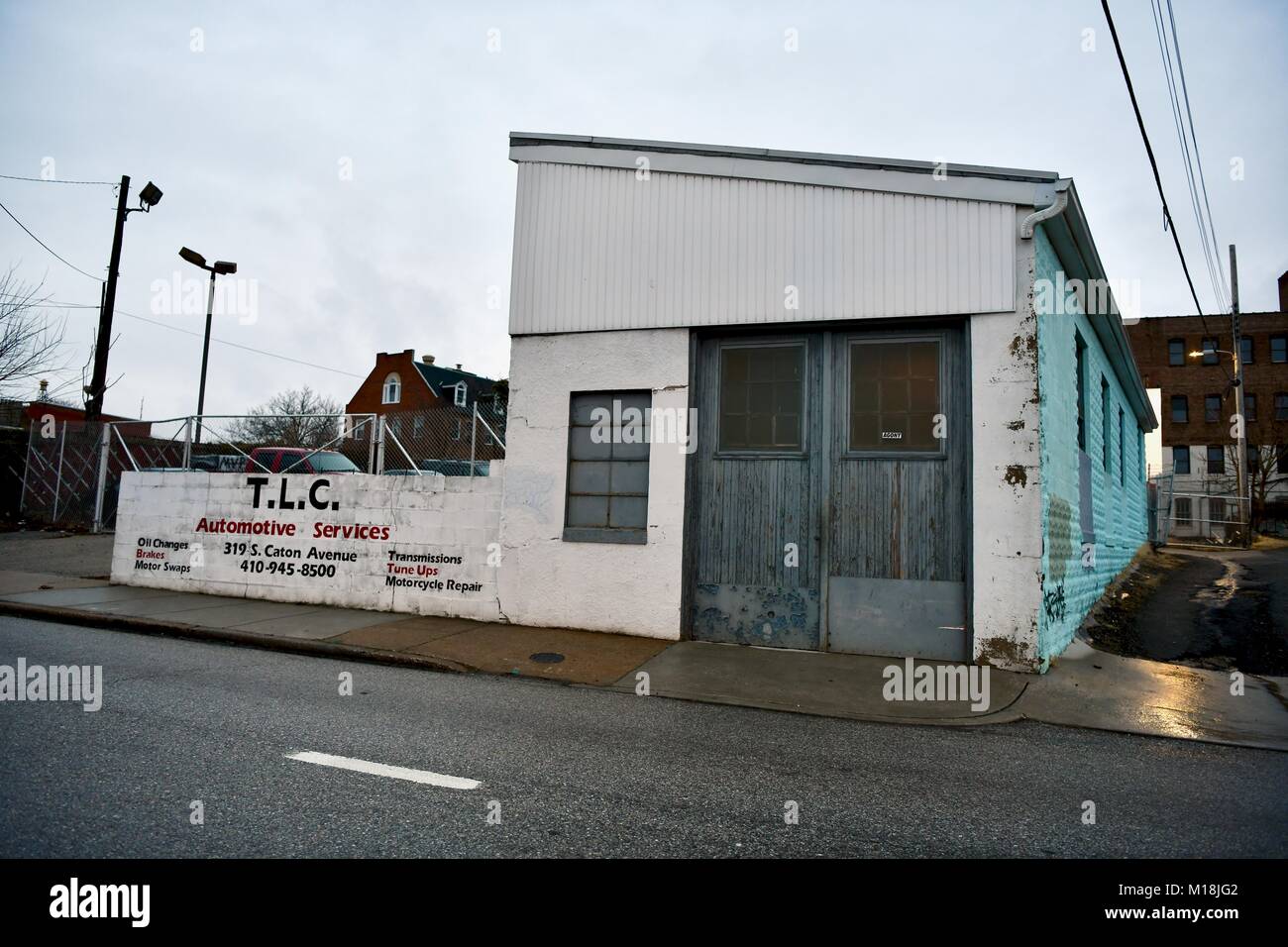 T.L.C Services Automobile, Baltimore, MD, USA Banque D'Images