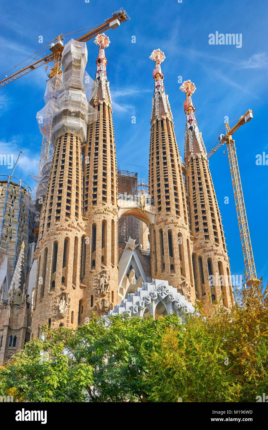 Sagrada Familia, Barcelona, Espagne Banque D'Images