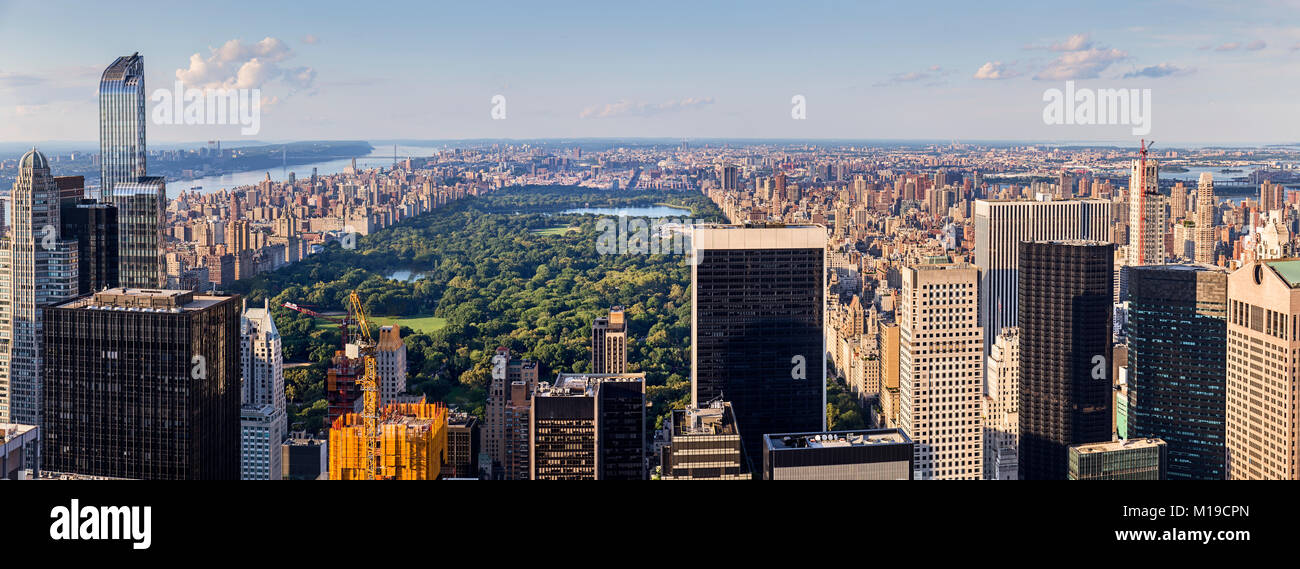 Vue Aérienne Vue panoramique sur Central Park à Ney York Banque D'Images Vue Aérienne Vue panoramique sur Central Park à Ney York Banque D'Images