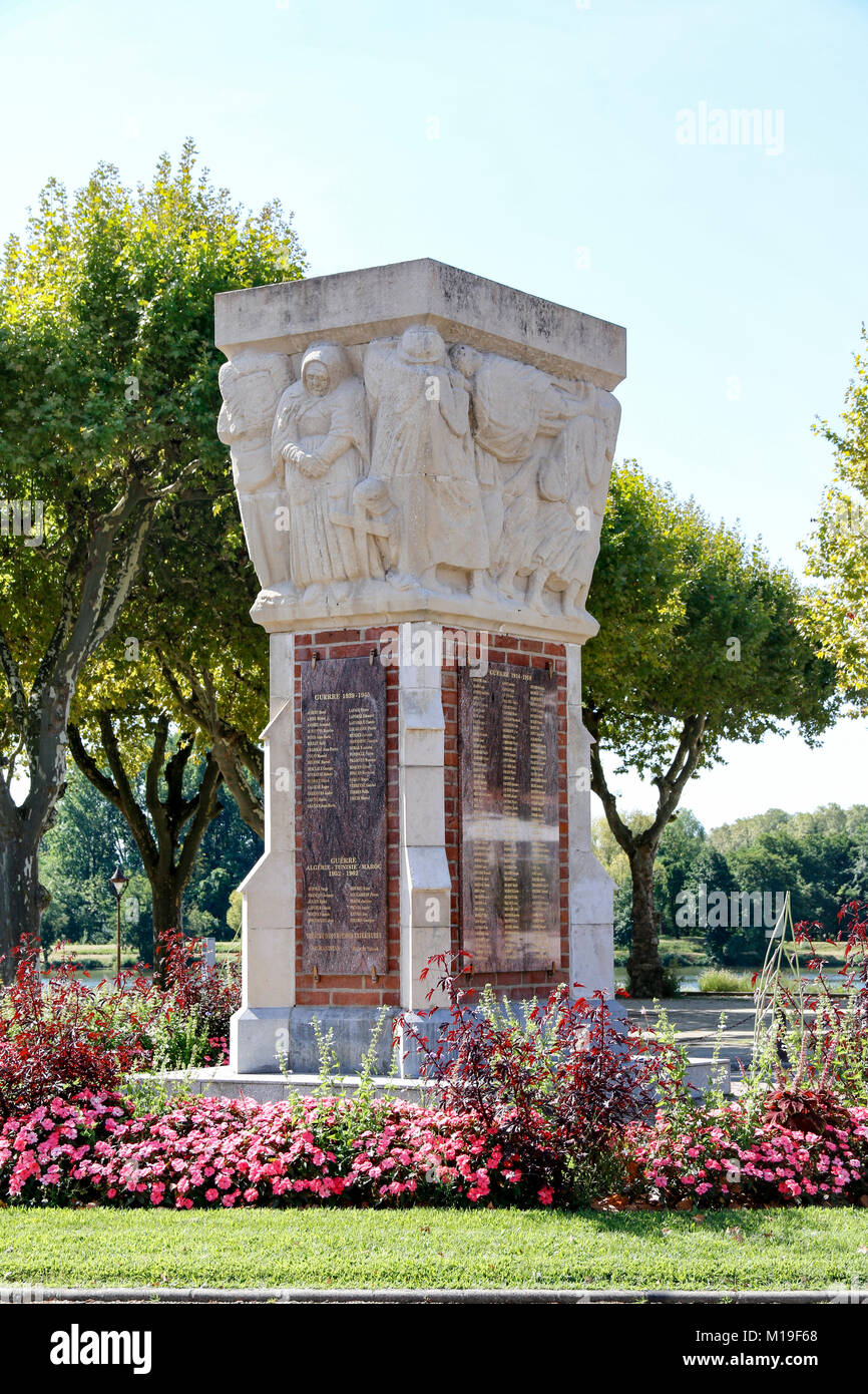 War Memorial à Moissac, Tarn-et-Garonne, Occitanie, France. Banque D'Images