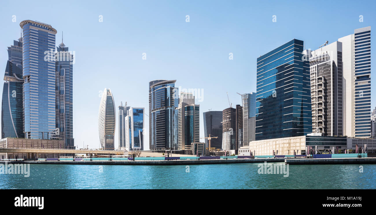 La baie d'affaires de Dubaï, Dubaï, Émirats Arabes Unis Banque D'Images