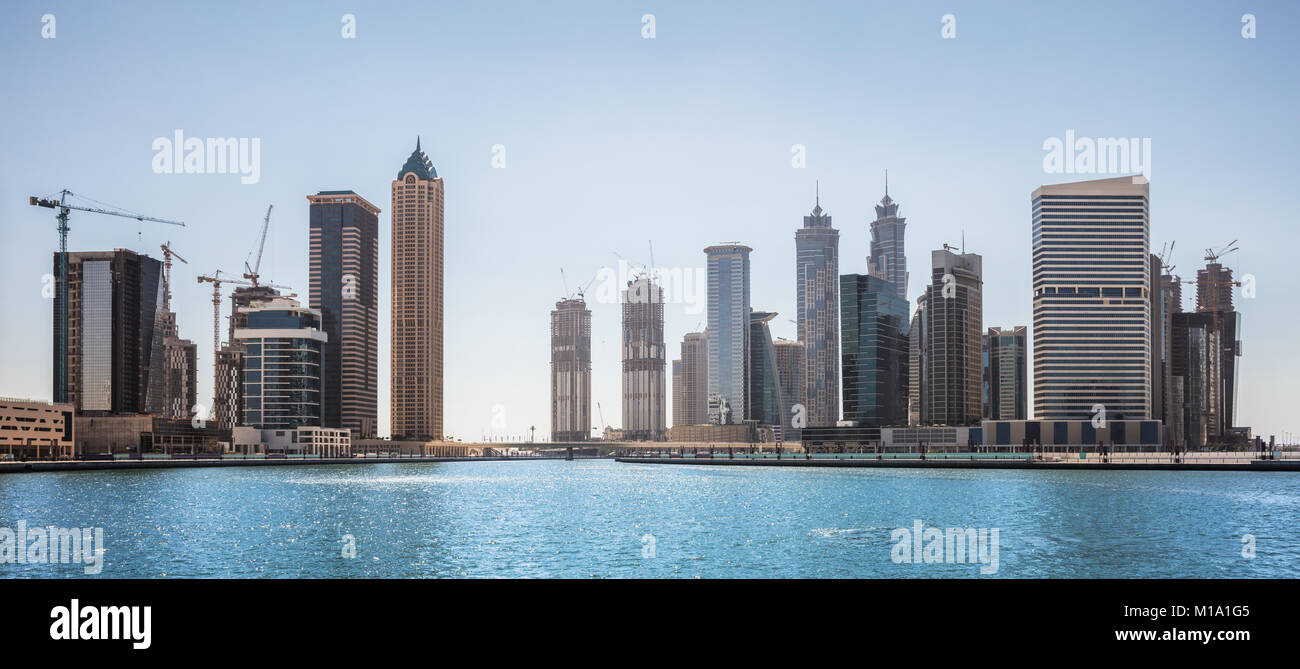 La baie d'affaires de Dubaï, Dubaï, Émirats Arabes Unis Banque D'Images