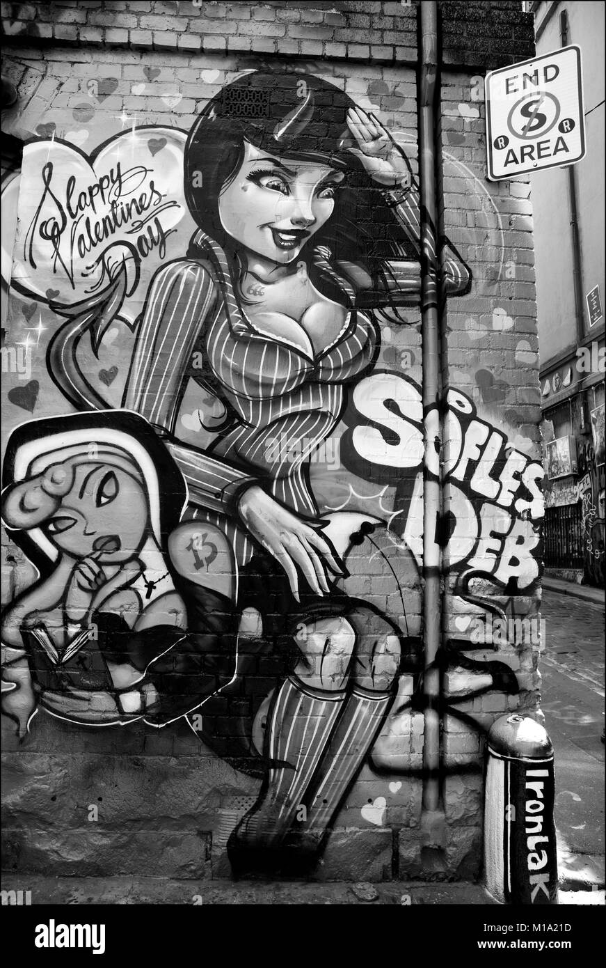 L'Art de la rue, Melbourne, Victoria, Australie Banque D'Images