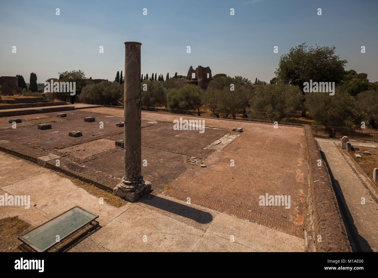 Belles ruines archéologiques dans la région de Villa Adriana Banque D'Images