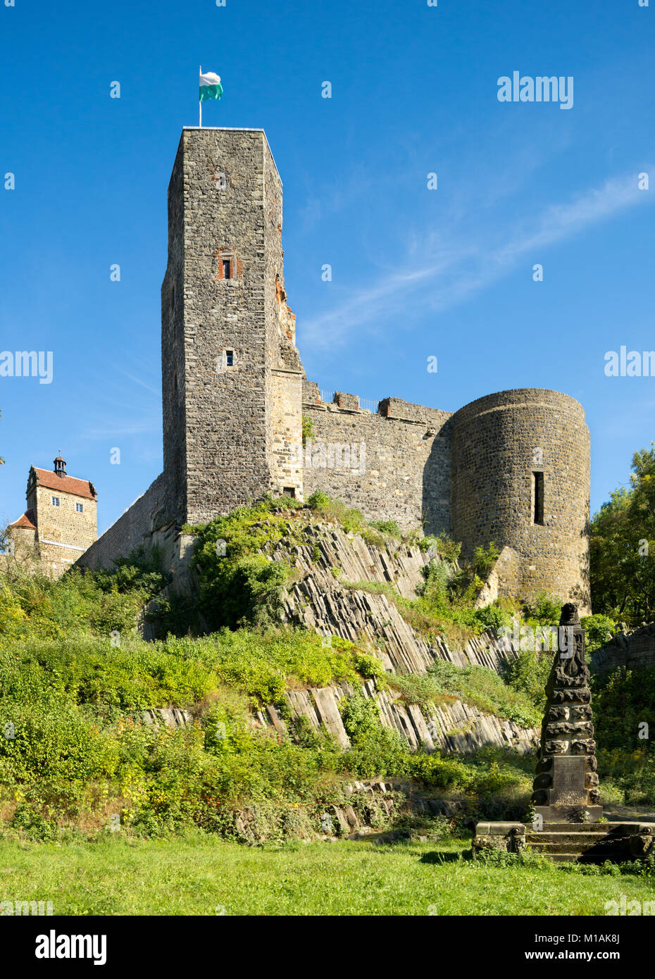Ancien château du 13ème siècle dans la région de Stolpen, la Suisse Saxonne, Allemagne Banque D'Images