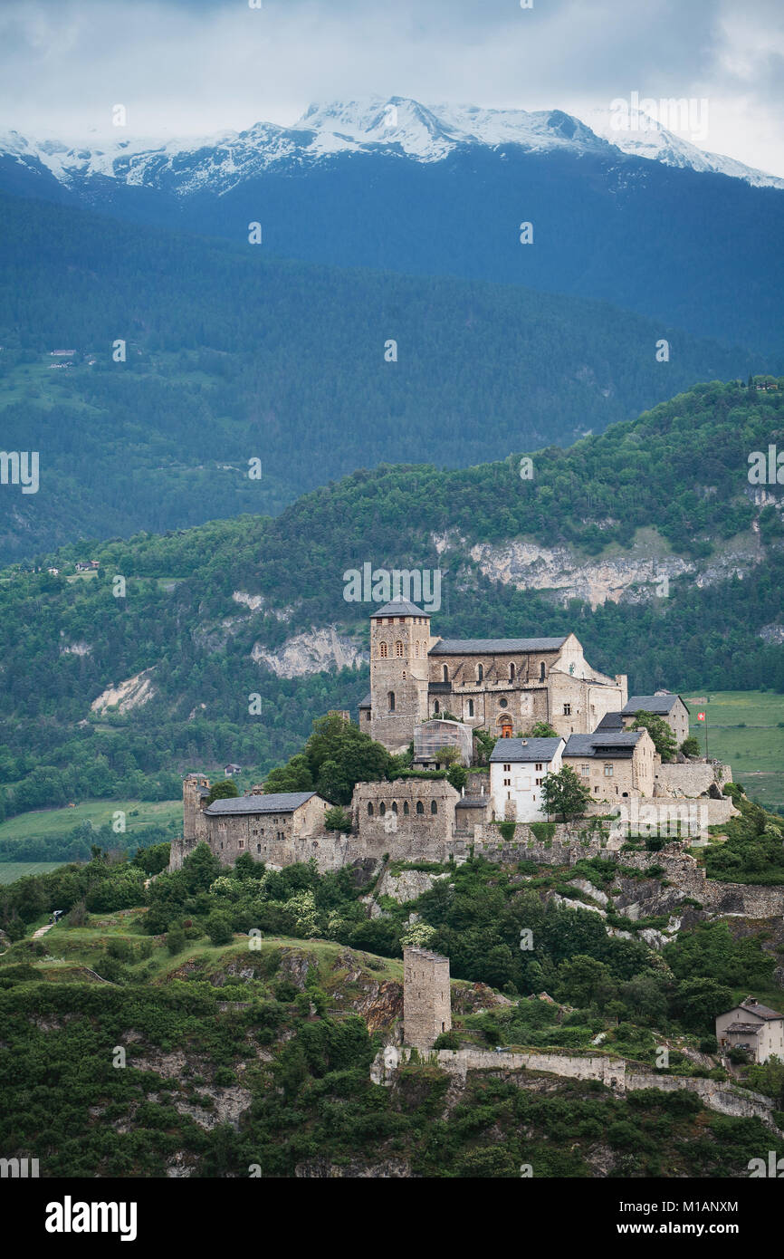 Le Château de Valère à Sion, Suisse Banque D'Images