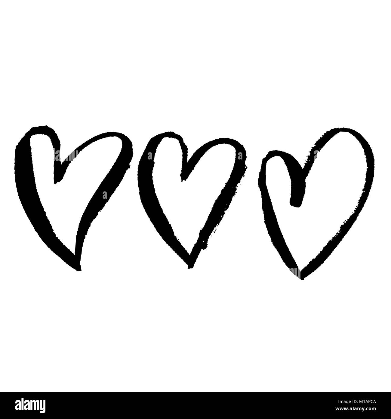 Grunge coeurs ensemble. Valentine day imprimer. Vector illustration Illustration de Vecteur Grunge coeurs ensemble. Valentine day imprimer. Vector illustration Illustration de Vecteur