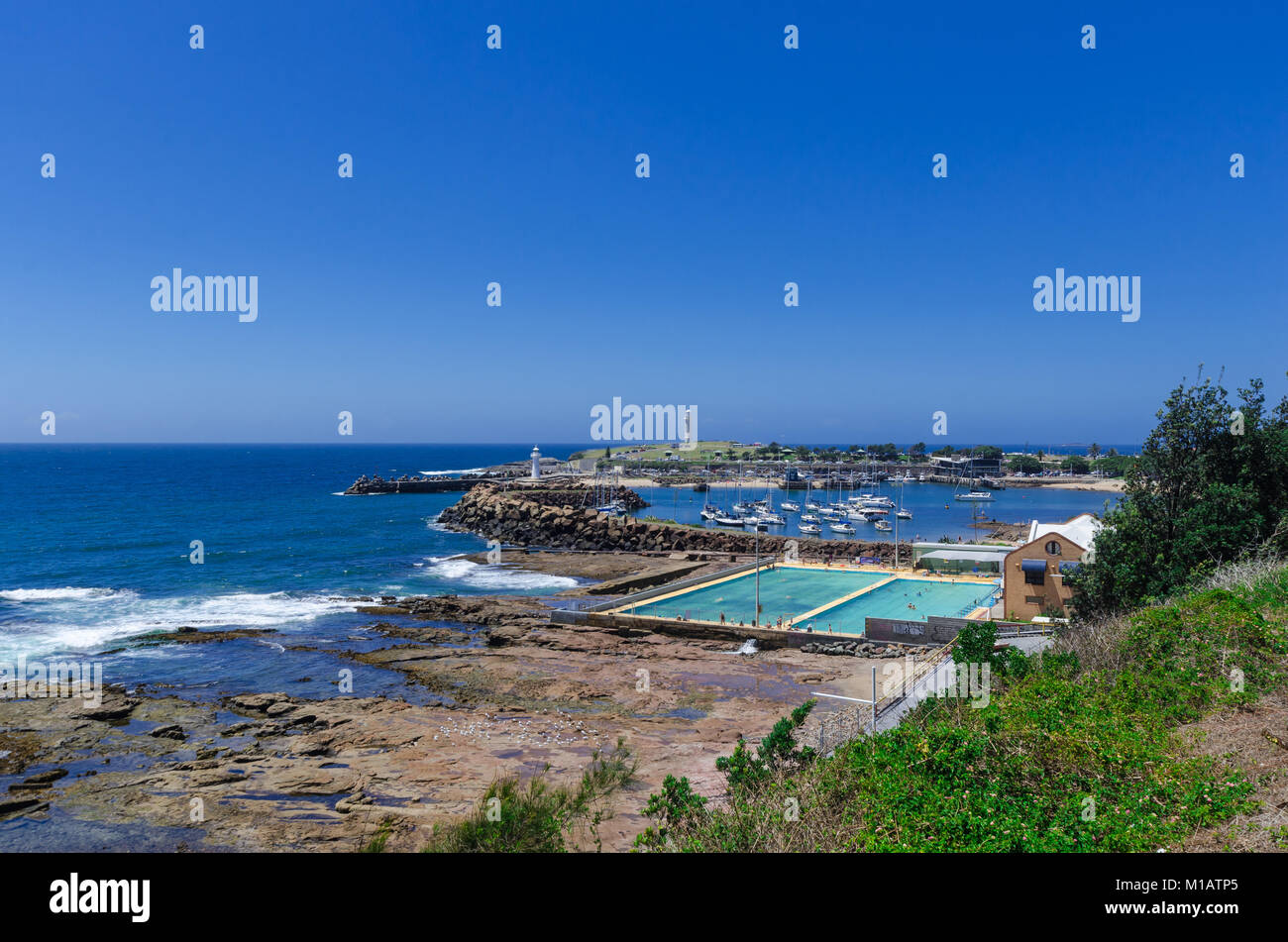 L'été au bassin Belmore, Wollongong, New South Wales Australie Banque D'Images