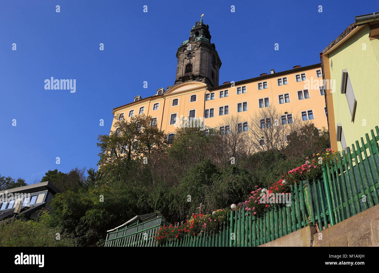 Château Heidecksburg fut la résidence des princes de Schwarzbourg-rudolstadt à Rudolstadt, Land de Thuringe, Allemagne Banque D'Images