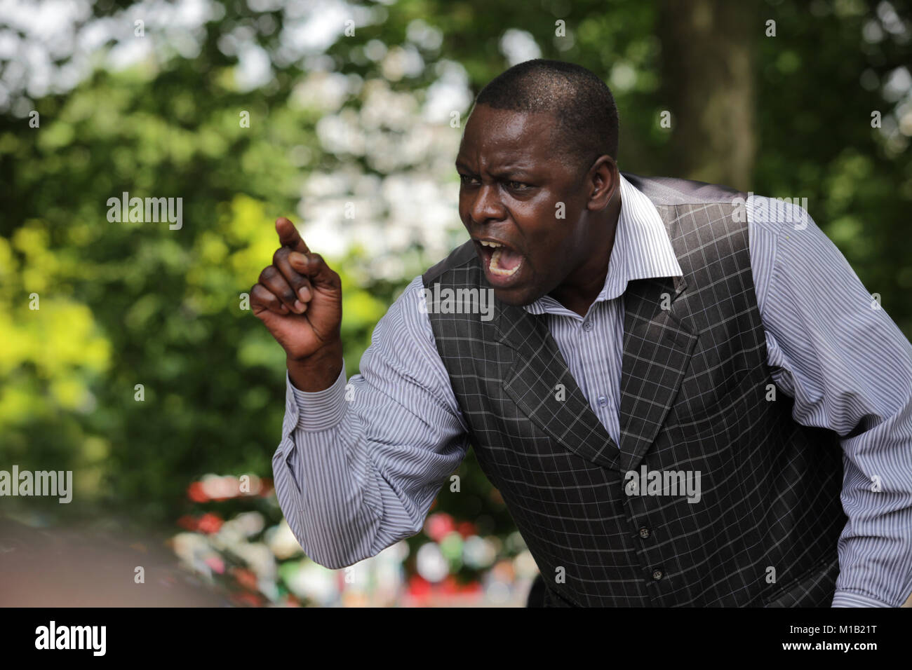 Speaker's Corner, Hyde Park, Londres, Angleterre, Grande-Bretagne Banque D'Images