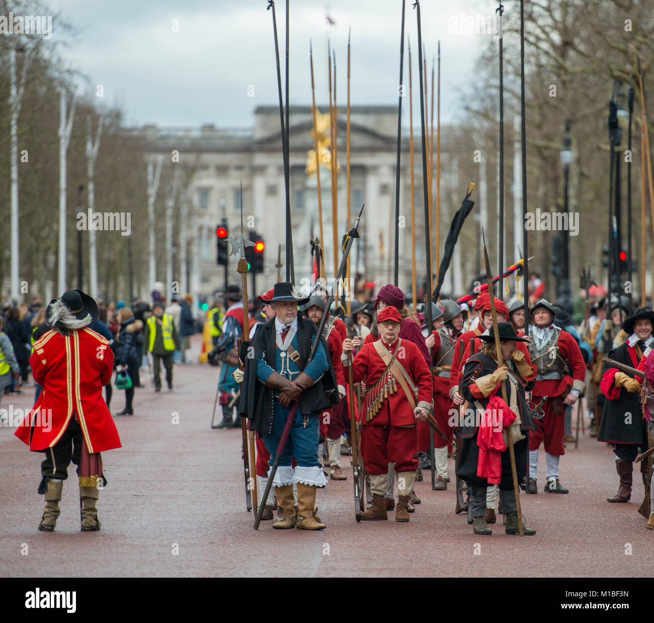 28 janvier 2018. Les rois mars à Londres à la suite de l'itinéraire du Roi Charles 1 à son exécution le 30 janvier 1649. Credit : Malcolm Park/Alamy. Banque D'Images