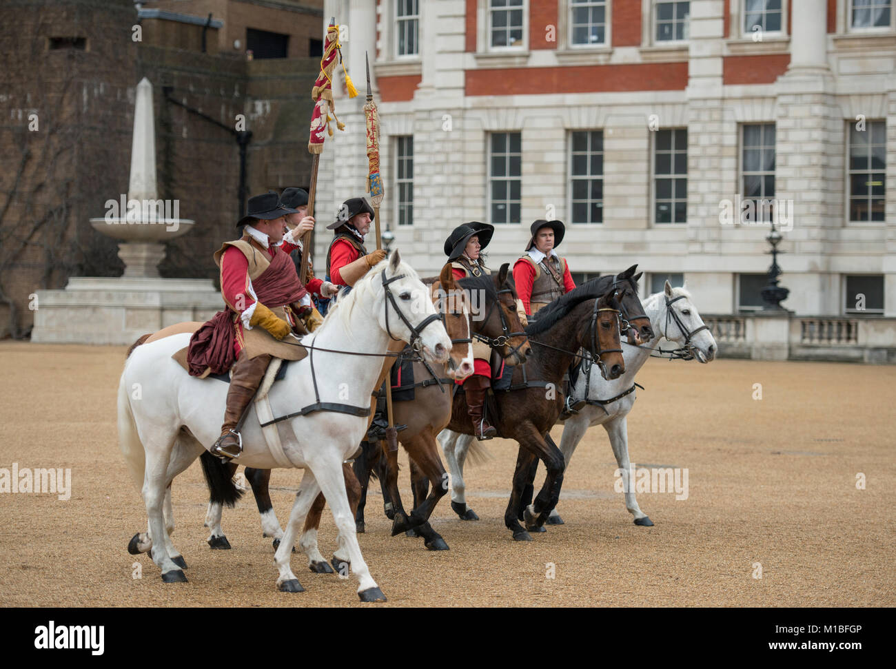 28 janvier 2018. Les rois mars à Londres à la suite de l'itinéraire du Roi Charles 1 à son exécution le 30 janvier 1649. Credit : Malcolm Park/Alamy. Banque D'Images