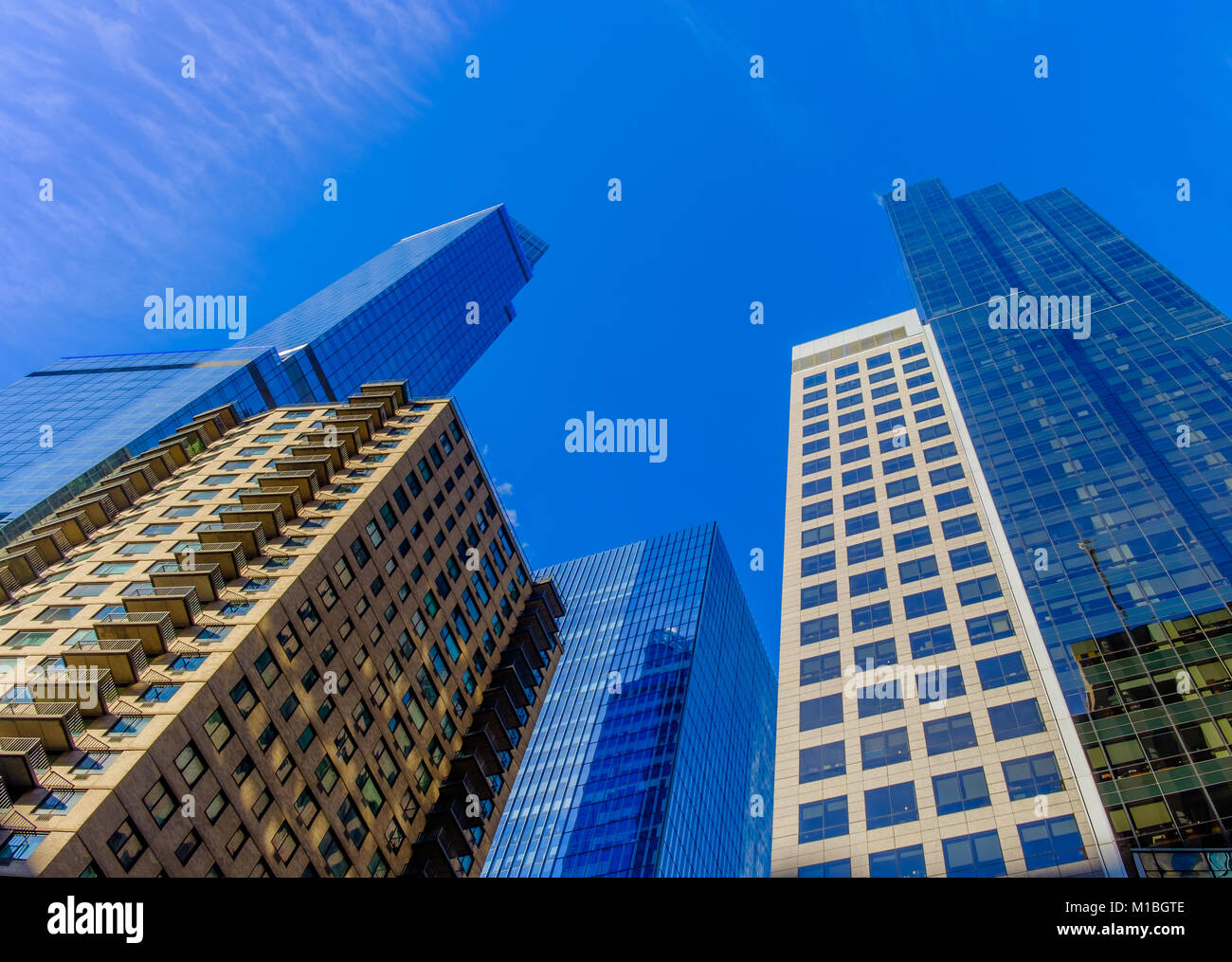 New York City, New York, Jan 2018, immeubles de Manhattan tourné depuis la rue Banque D'Images