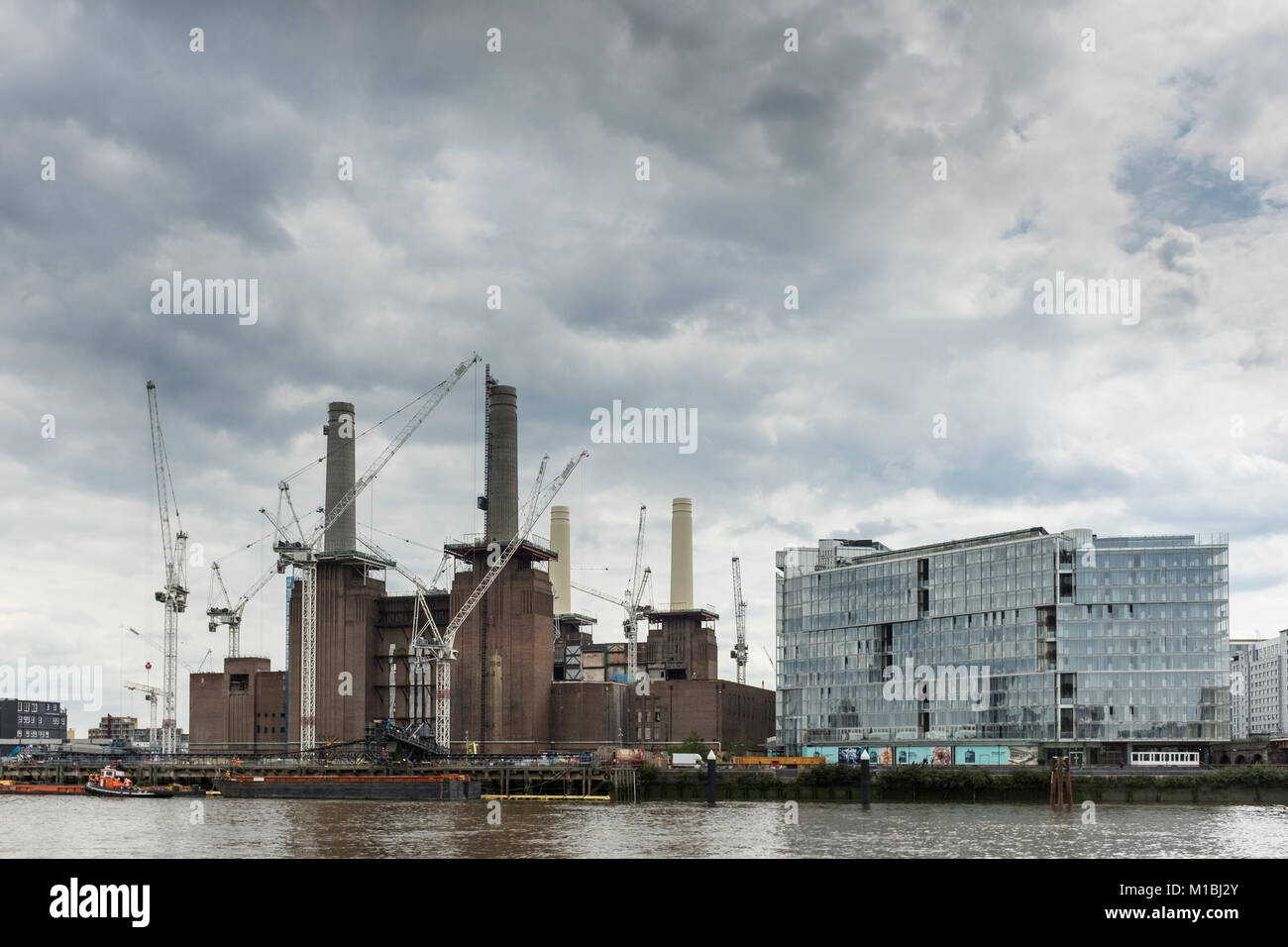 Réaménagement de Battersea Power Station et ses environs, London, UK Banque D'Images