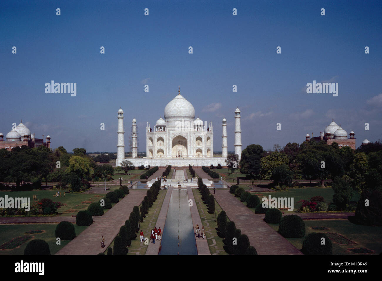 Taj Mahal et miroir d'eau, Agra, Inde, 1962 Banque D'Images
