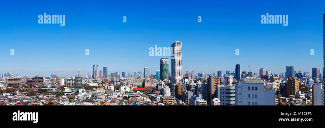 Panorama urbain de Tokyo, Tokyo, Japon Banque D'Images