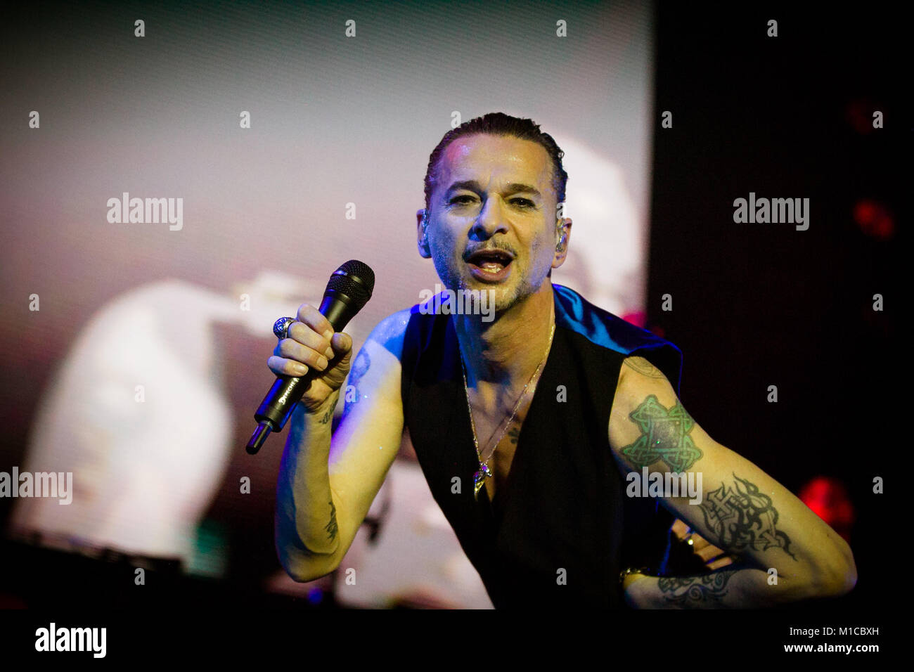 Milan, Italie. 27 janvier, 2018. Dave Gahan, leader du groupe Depeche Mode live à Milan le 01/27/2018 Credit : Elisa Contini/Alamy Live News Banque D'Images