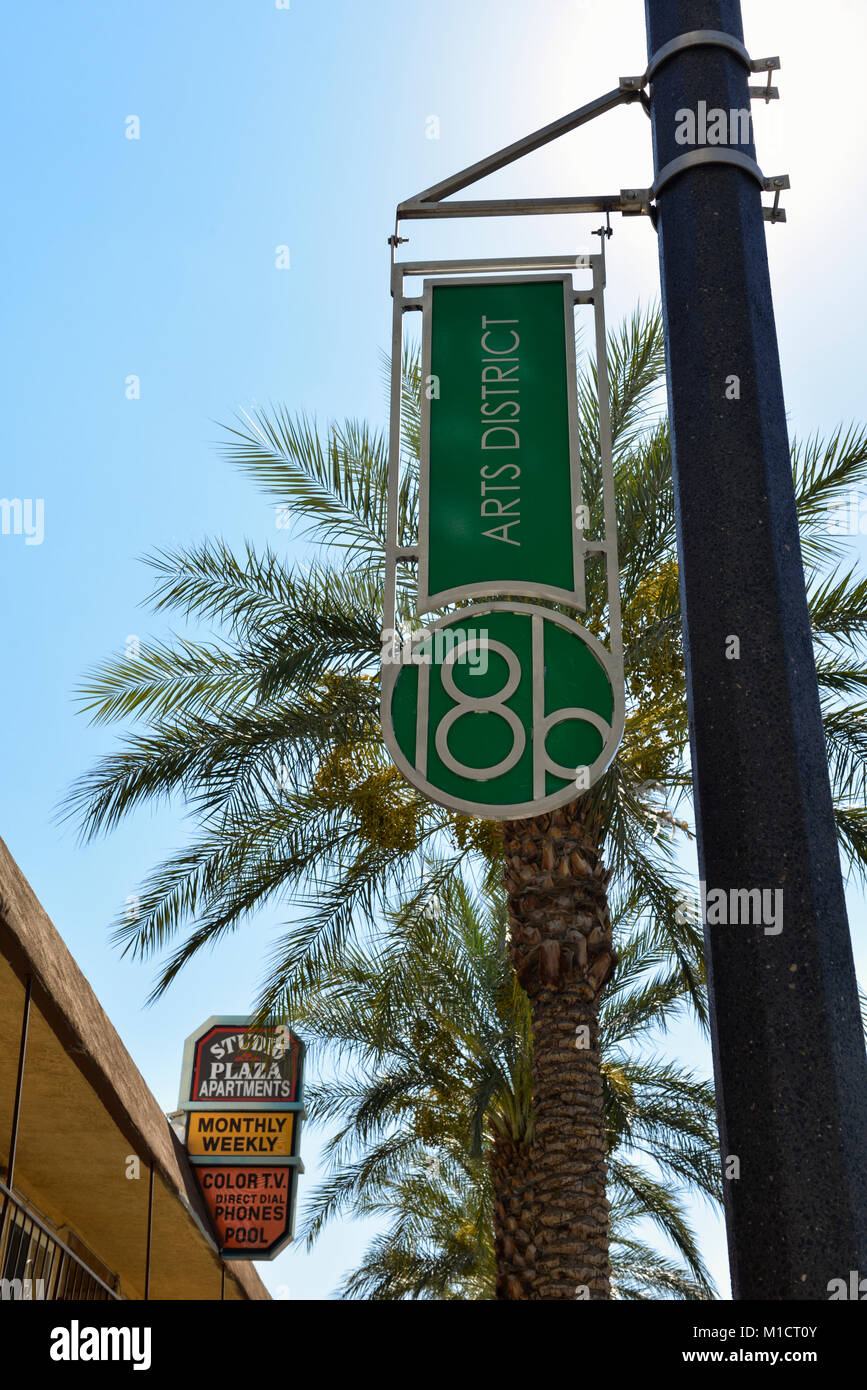 18b Arts District signer au centre-ville de Las Vegas Banque D'Images