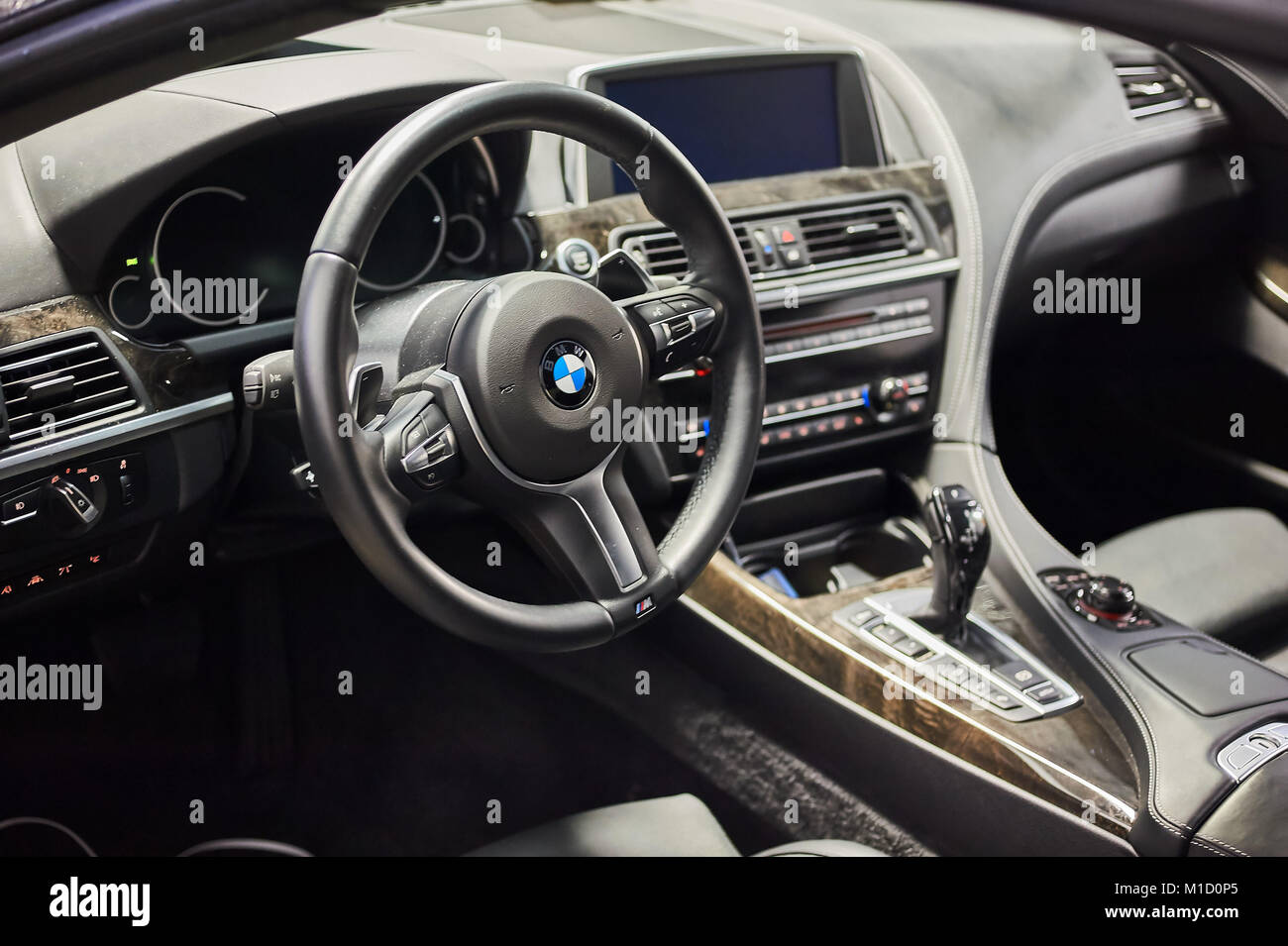 L'intérieur de BMW Banque D'Images