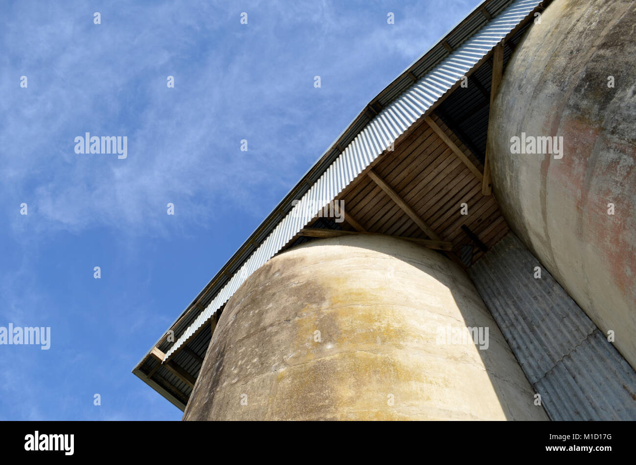 Construction de silos à grains agricoles Banque D'Images