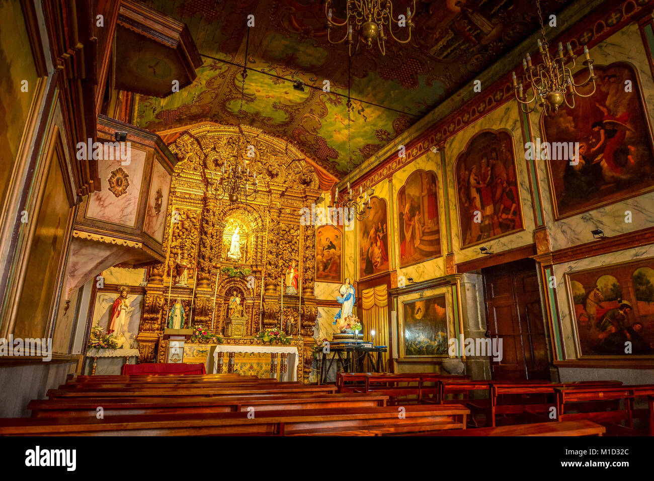 "Igreja Sao Sebastiao Église', Camara de Lobos, Madère, Portugal, Kirche 'Igreja Sao Sebastiao', Camara de Lobos Banque D'Images