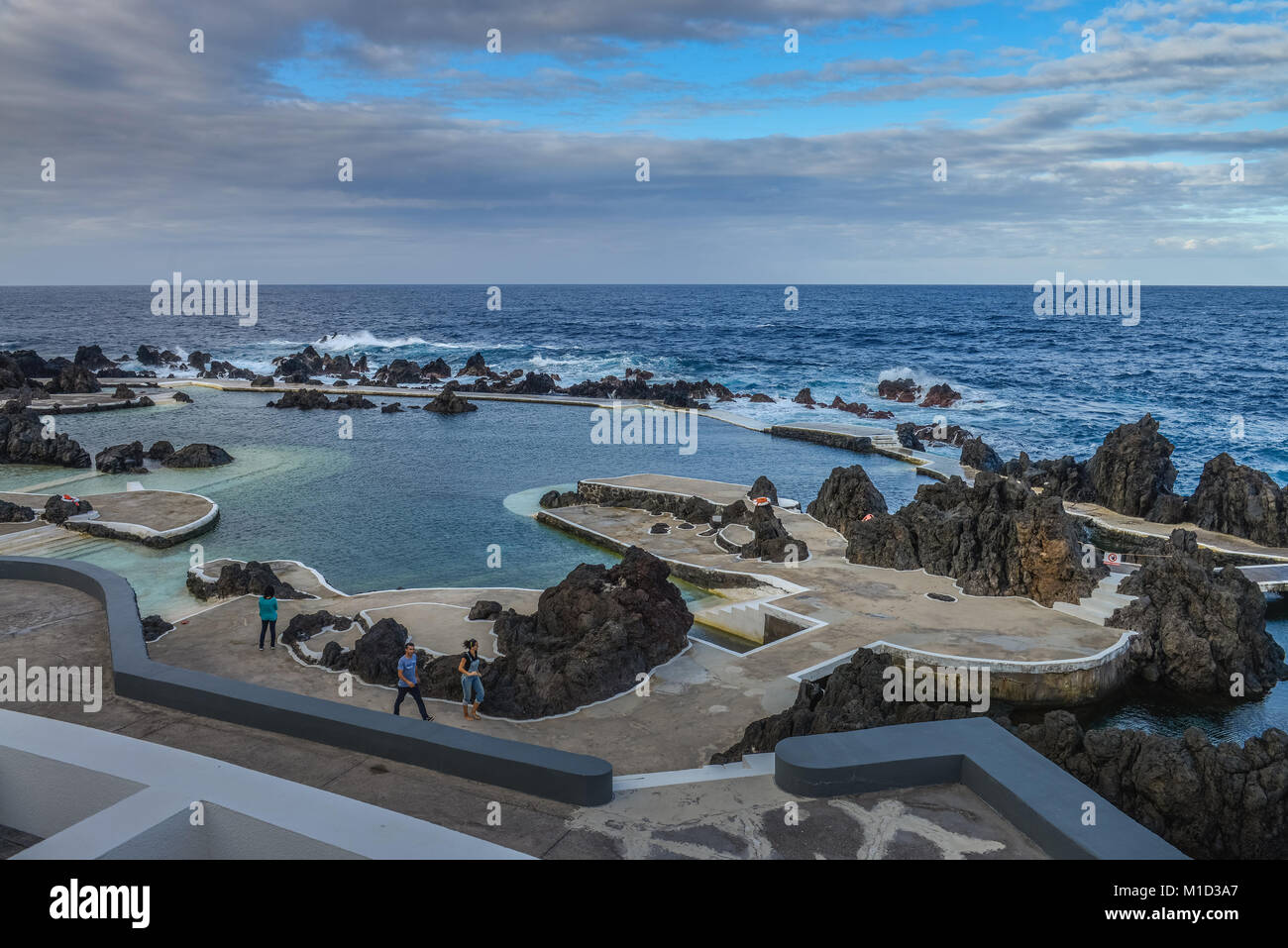 La piscine de lave, Porto Moniz, Madeira, Portugal, Lavapool Banque D'Images