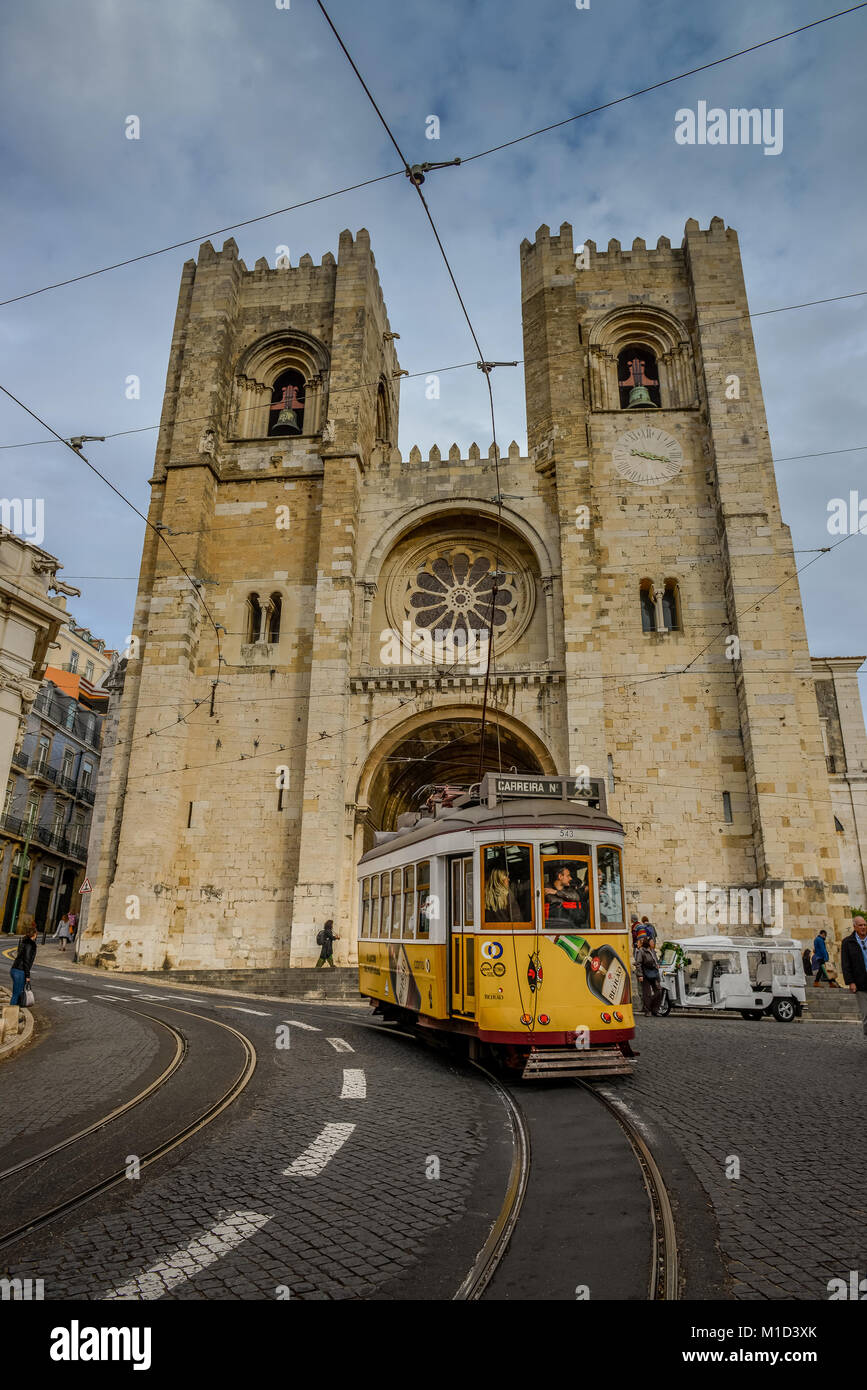 La Cathédrale La cathédrale de Lisbonne', Largo da Se, Lisbonne, Portugal, Kathedrale'Catedral Se patriarcal, Lisbonne Banque D'Images